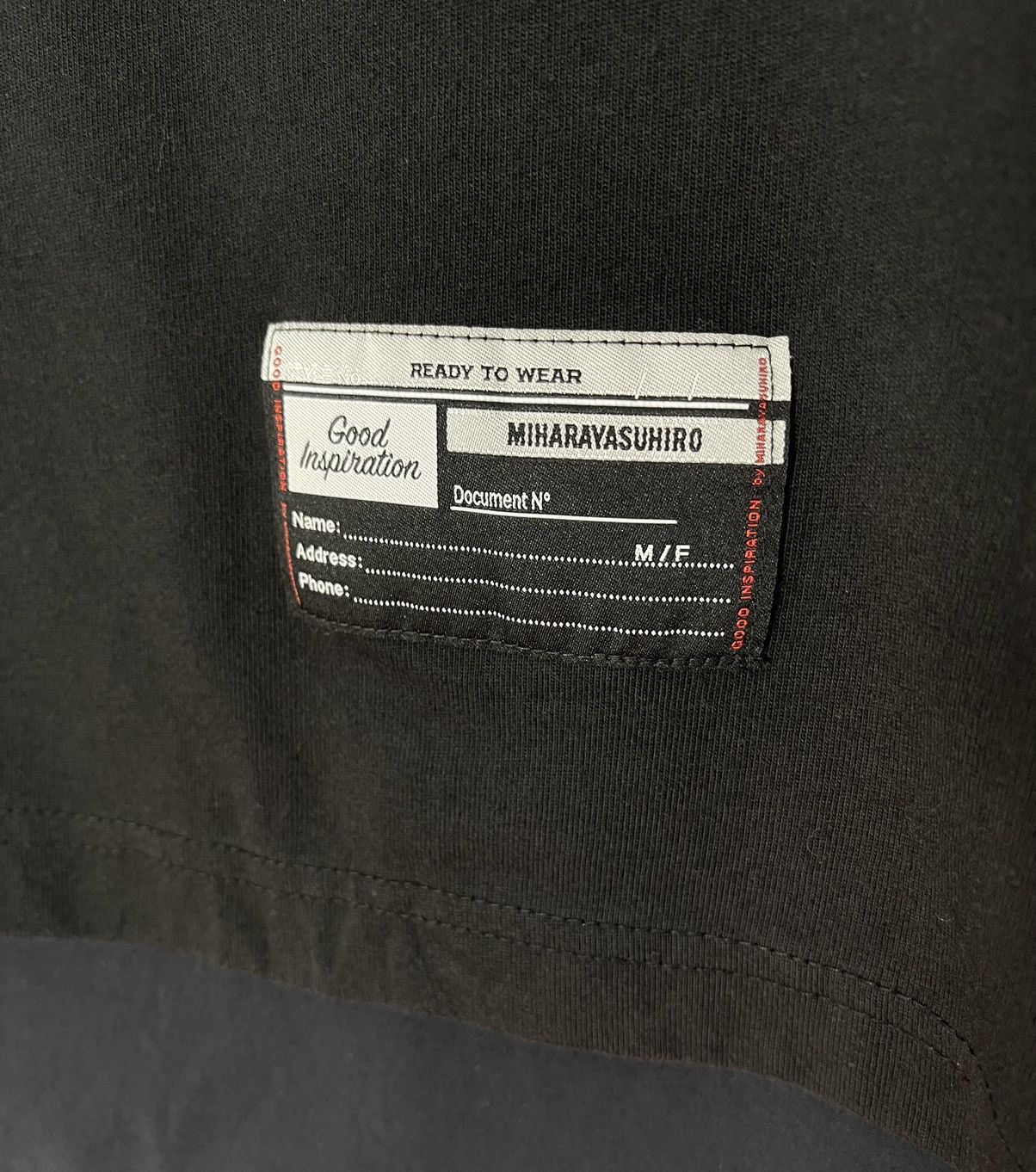 Maison MIHARA YASUHIRO Miharayasuhiro Black tee Size US M / EU 48-50 / 2 - 4 Thumbnail