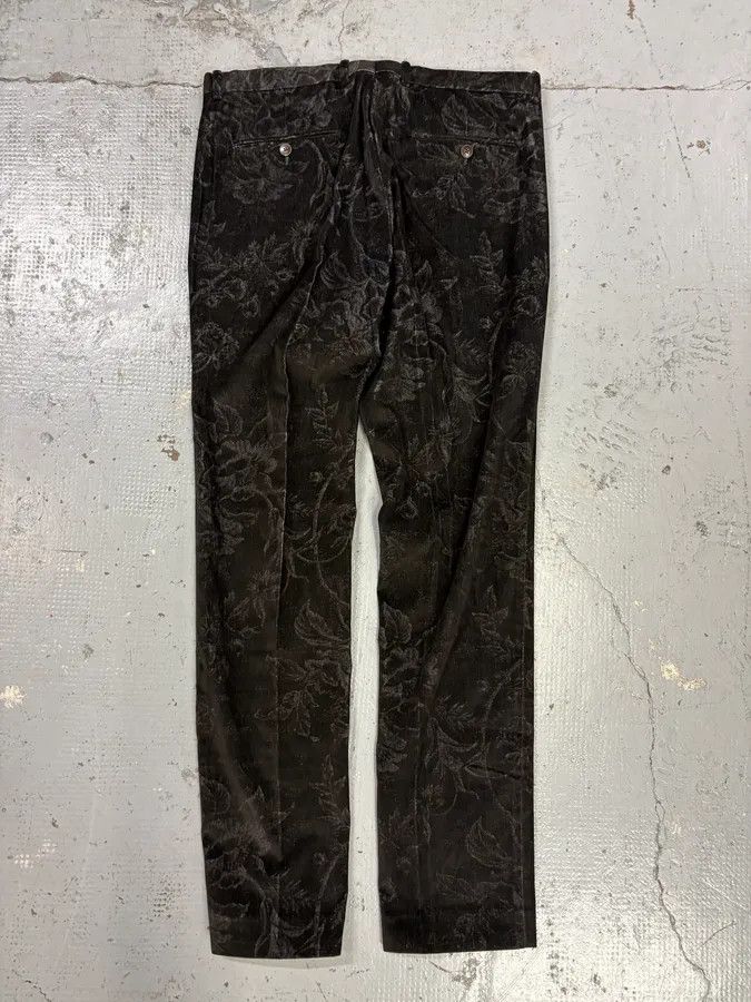 Gucci 2000s Gucci Black Viscose Flower Nature Pants Size US 32 / EU 48 - 6 Thumbnail
