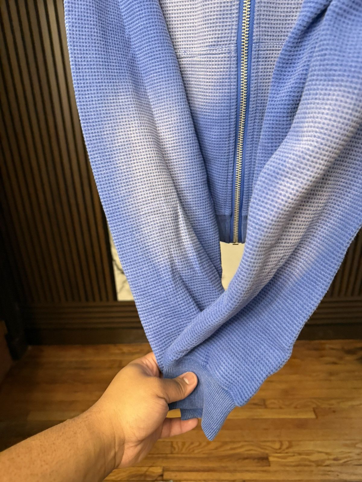 Vale Vale Lives Forever Zip Up Thermal Hoodie United Blue Large Size US L / EU 52-54 / 3 - 5 Thumbnail