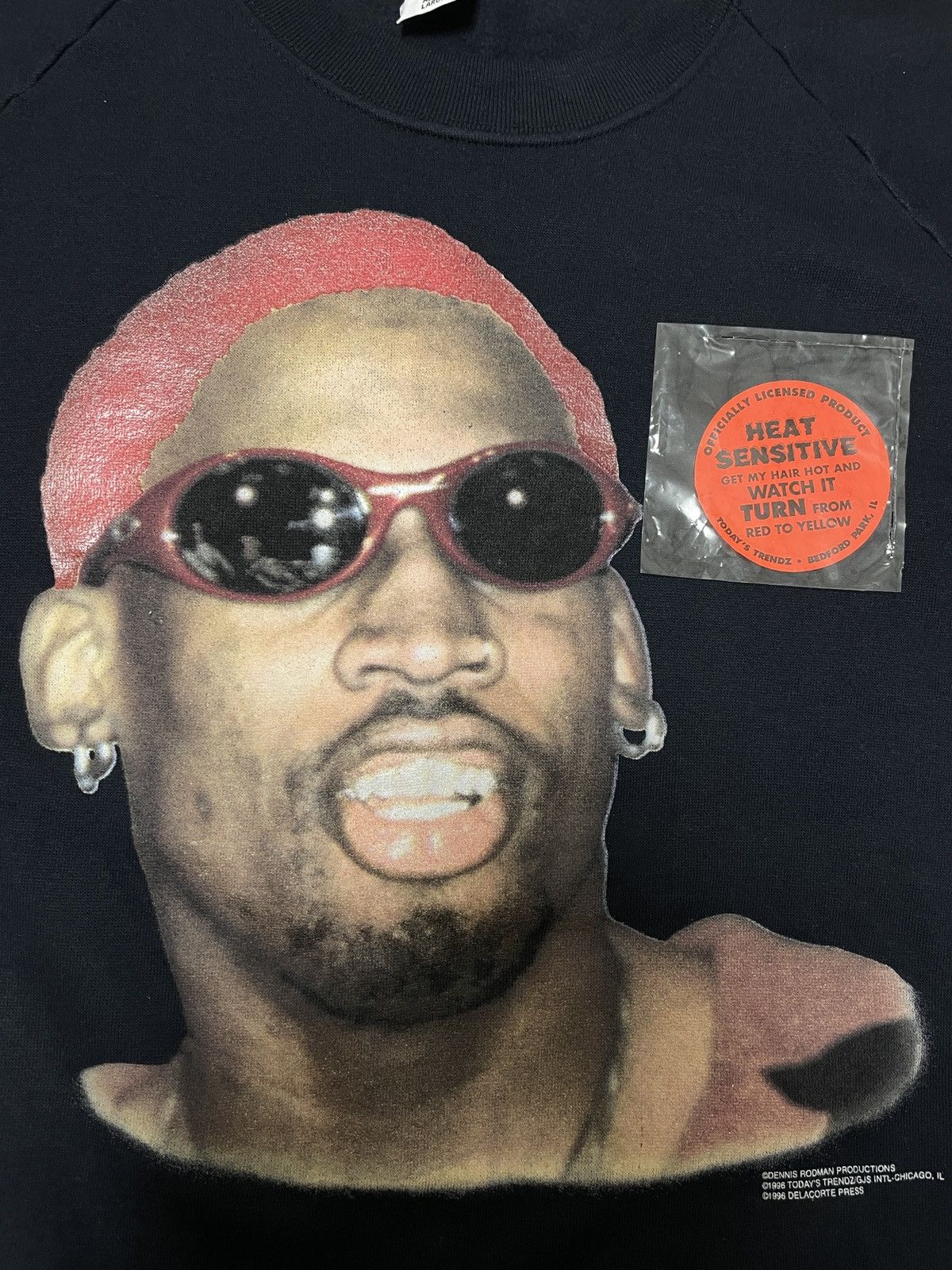Vintage 90s CalCru Dennis Rodman sweatshirts (deadstock) Size US L / EU 52-54 / 3 - 4 Thumbnail