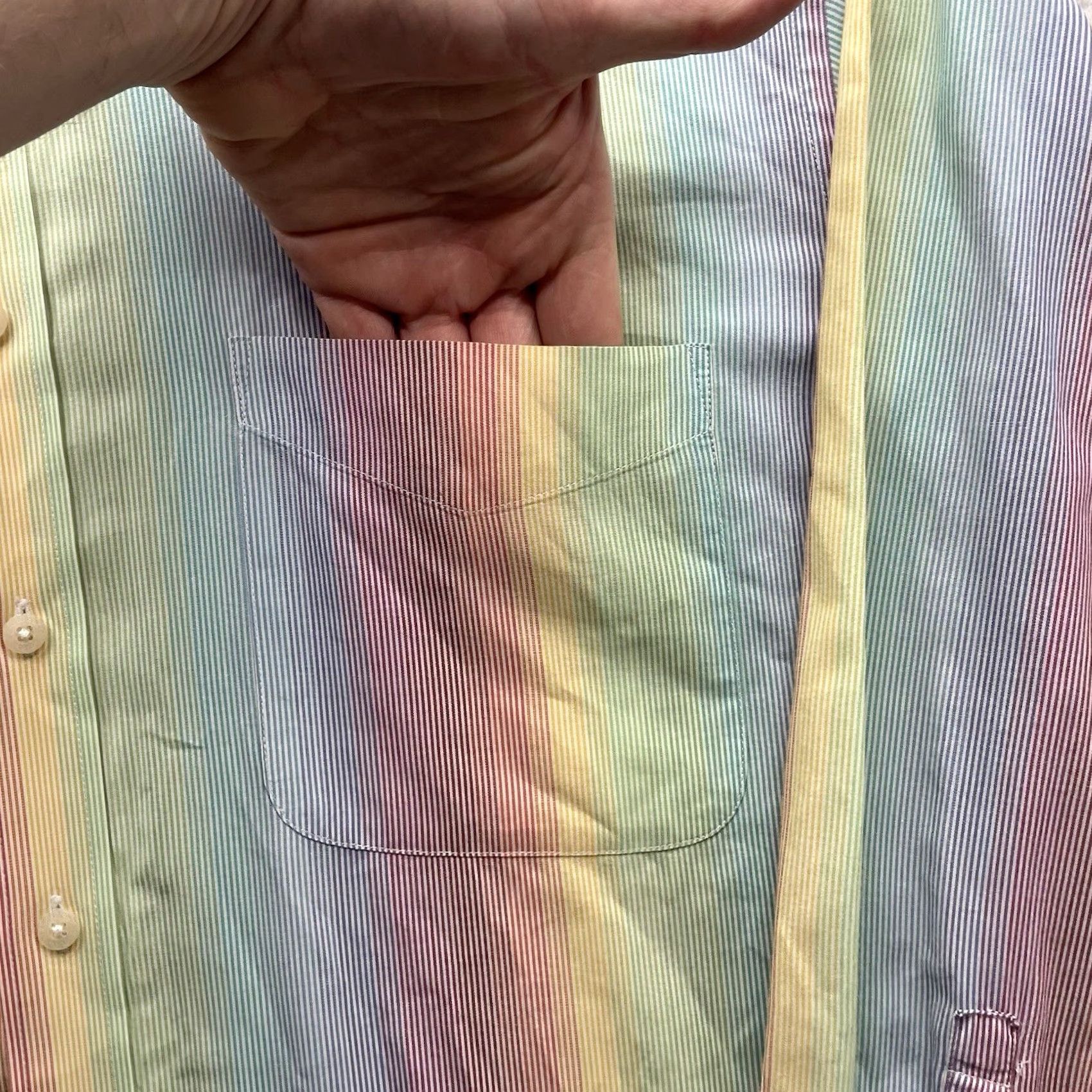 Rainbow Alan Flusser Shirt Mens L Multicolor Striped Colorful Preppy Button-Up Casual Golf Size US L / EU 52-54 / 3 - 5 Thumbnail