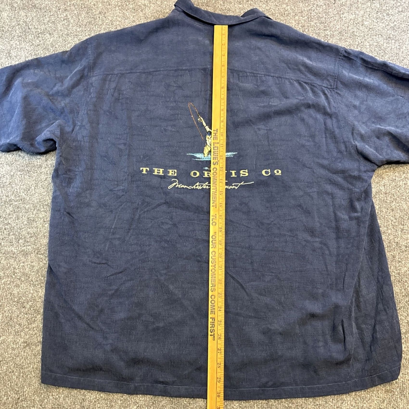 Orvis Orvis Shirt Button-Up Short Sleeve Linen Embroidered Fly Fishing Men’s XL Blue Size US XL / EU 56 / 4 - 7 Thumbnail