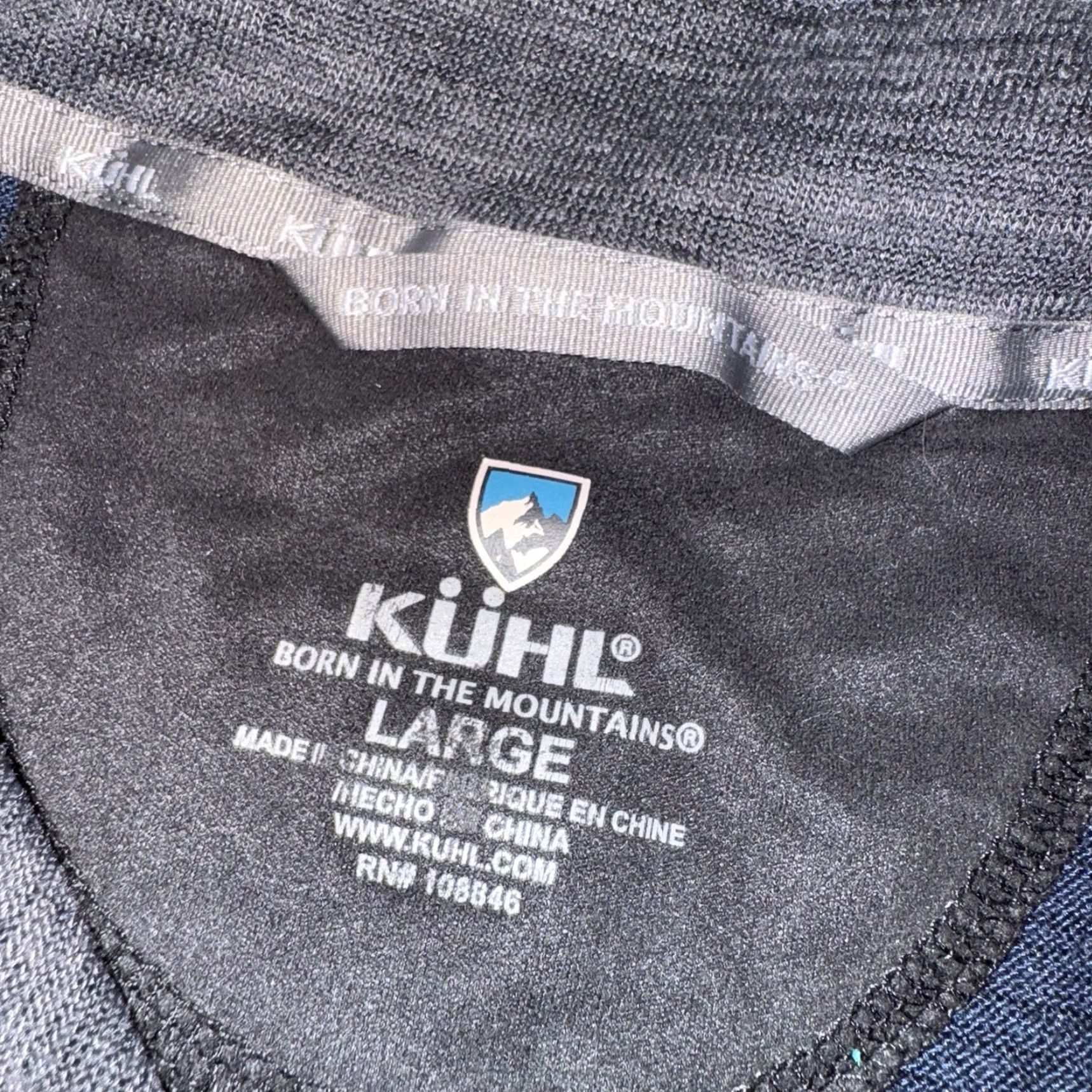 Vintage Kuhl Mens Large Pullover 1/4 Zip Sweater Gray Blue Knit Mock Neck Outdoor Hiking Activewear Casual Size US L / EU 52-54 / 3 - 3 Thumbnail