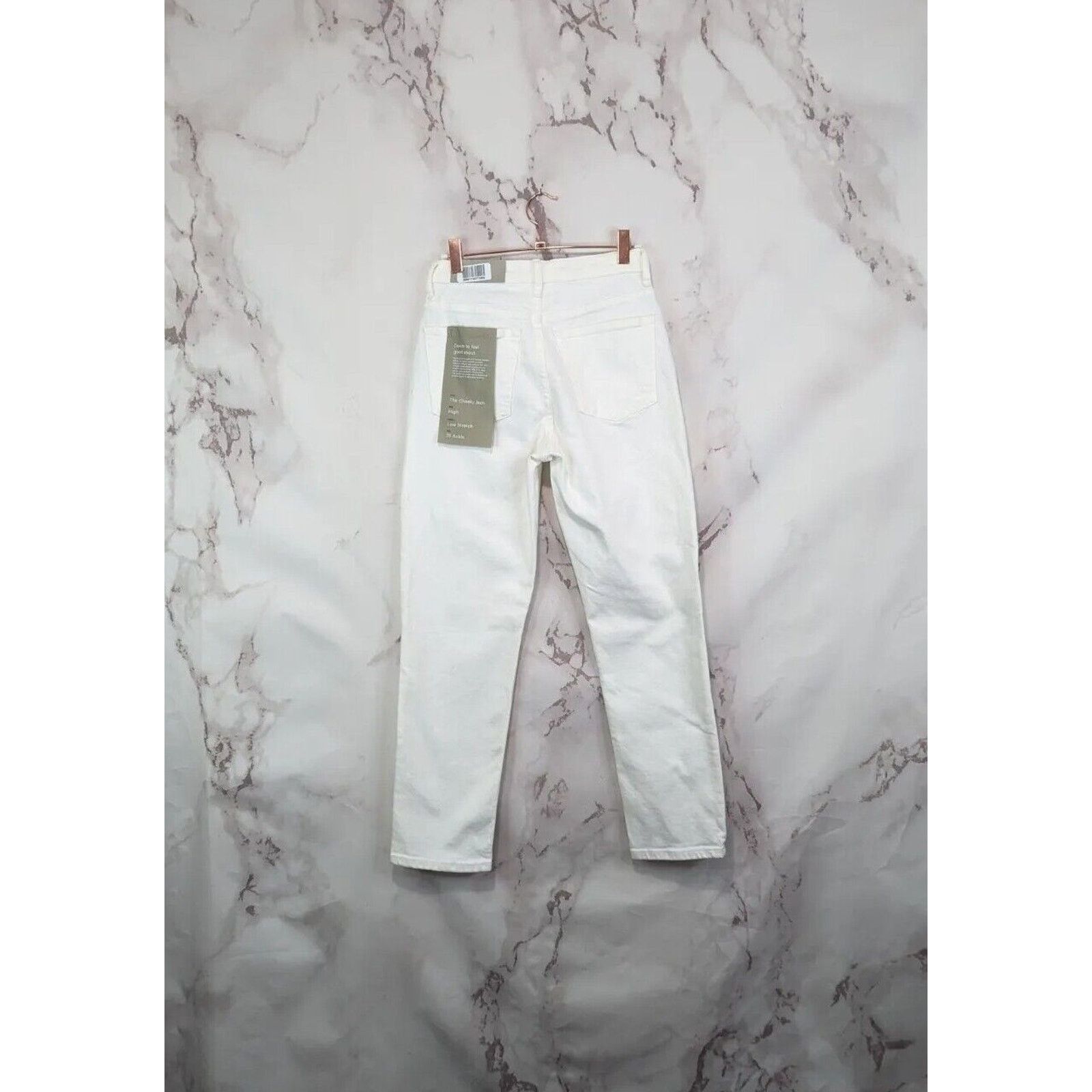 Everlane Jean Women 25 Cheeky Straight White Crop Denim