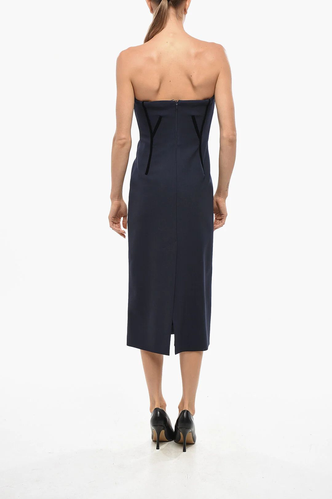 Max Mara og1mm0426 Midi Sheath Dress in Blue Size XS / US 0-2 / IT 36-38 - 3 Thumbnail