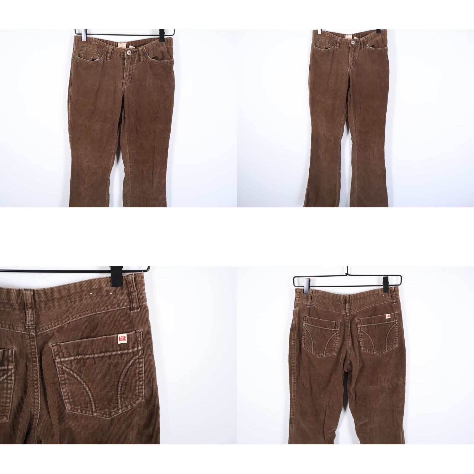 Vintage VINTAGE Tilt Corduroy Flared Pants Women's 1 Regular 28 x 30 Brown 80s Retro Boho Hip​pie Pants Size 28" / US 6 / IT 42 - 9 Thumbnail