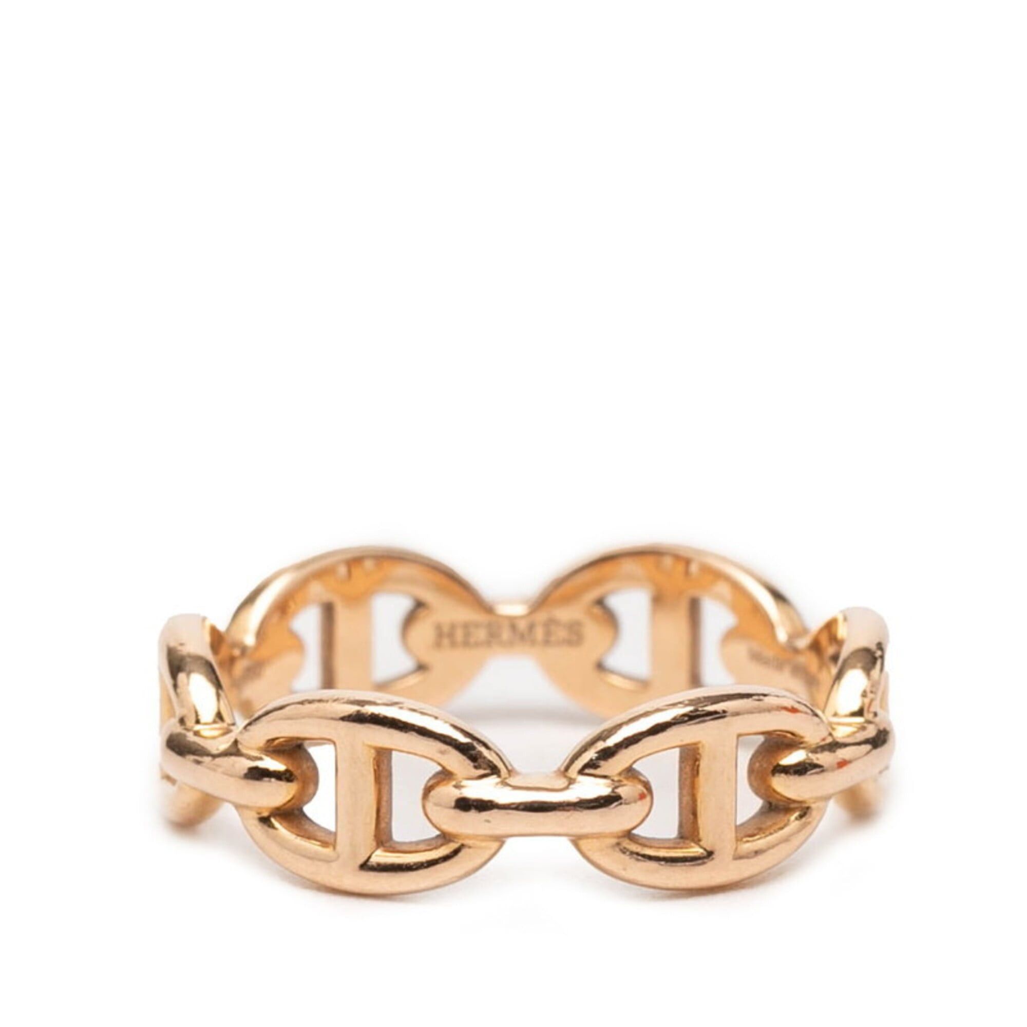 Hermes Hermes Chaine d'Ancre Enchainée Ring, Size #55, 18KPG Pink Gold, Women's. Size ONE SIZE - 1 Thumbnail