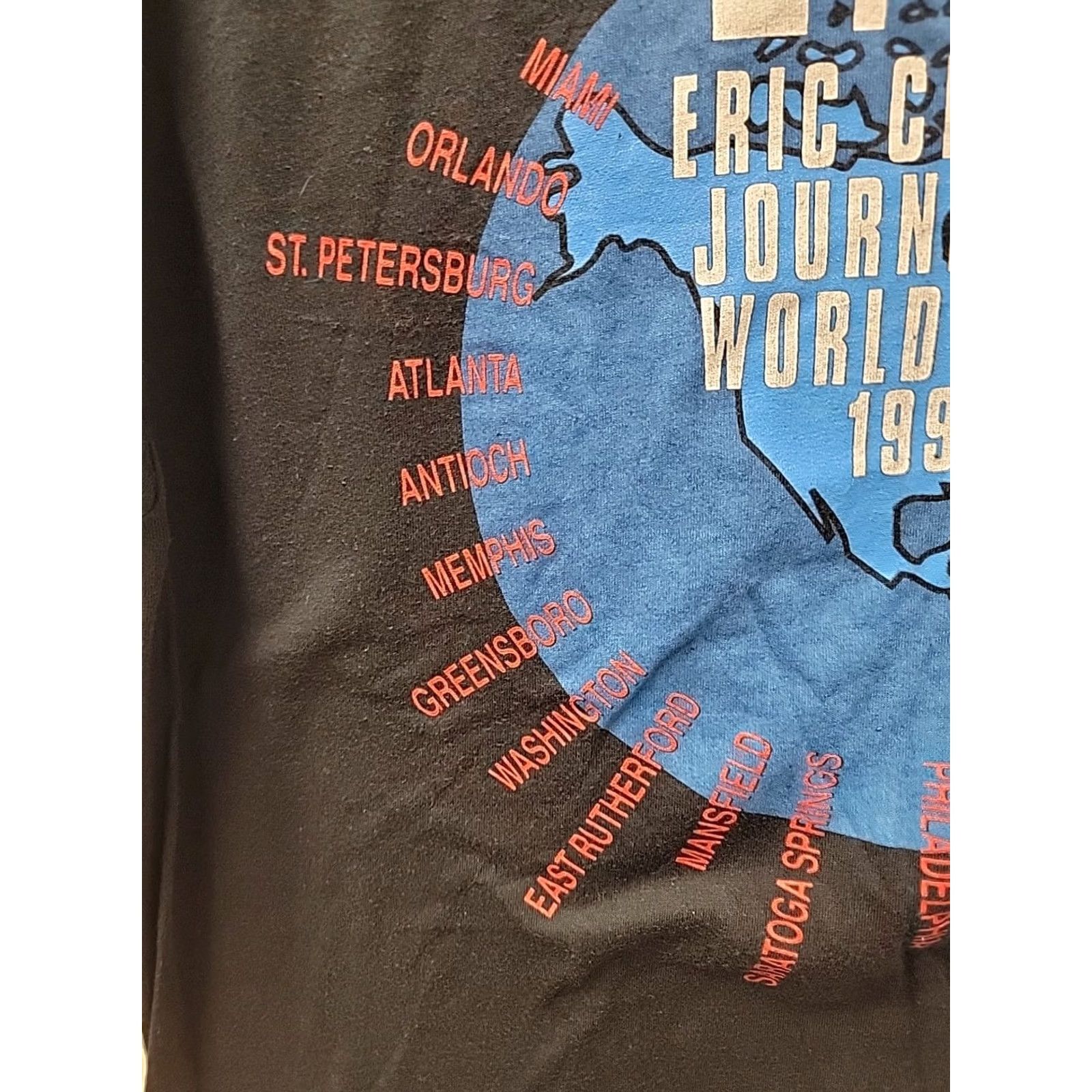 Vintage Vintage Eric Clapton Journeyman Tour Shirt Mens XL Black Single Stitch T-Shirt Logo 1990s Climbs Size US XL / EU 56 / 4 - 7 Thumbnail