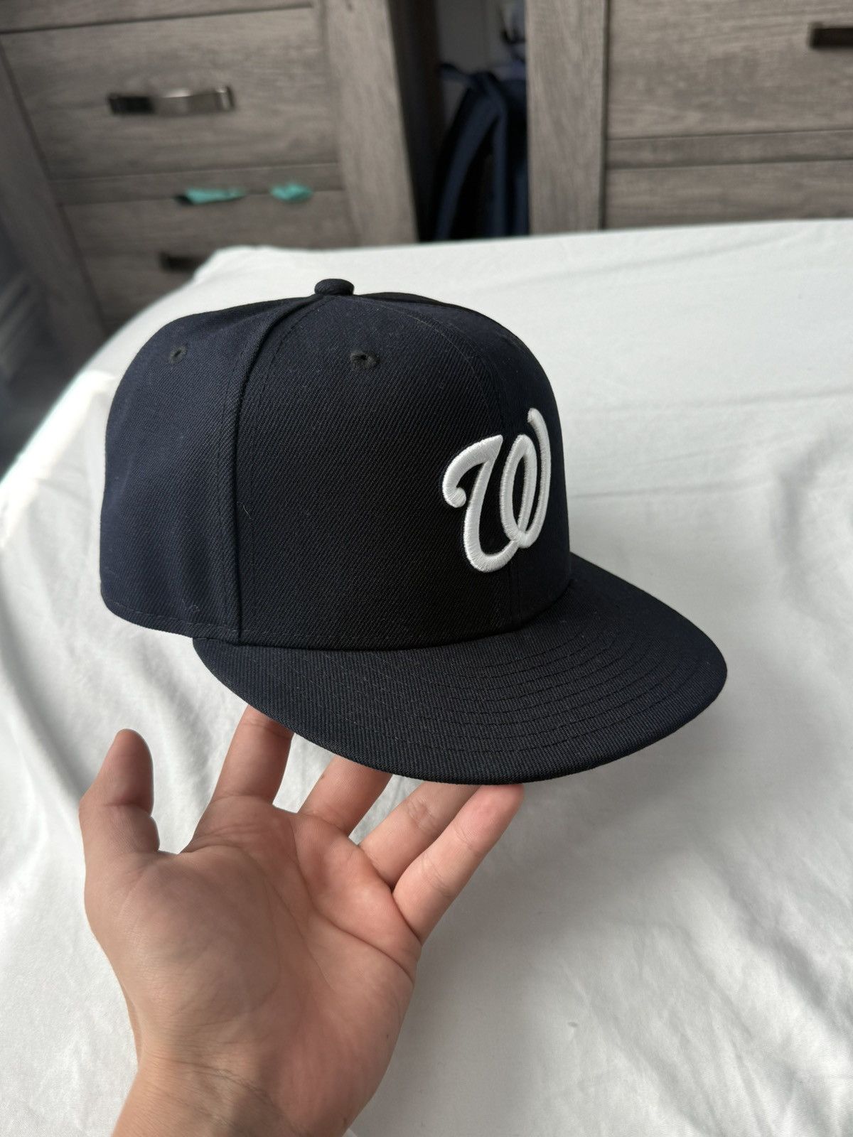 New Era Washington Nationals MLB Hat Size 6 7/8 Fitted Cap New Era Size ONE SIZE - 3 Thumbnail