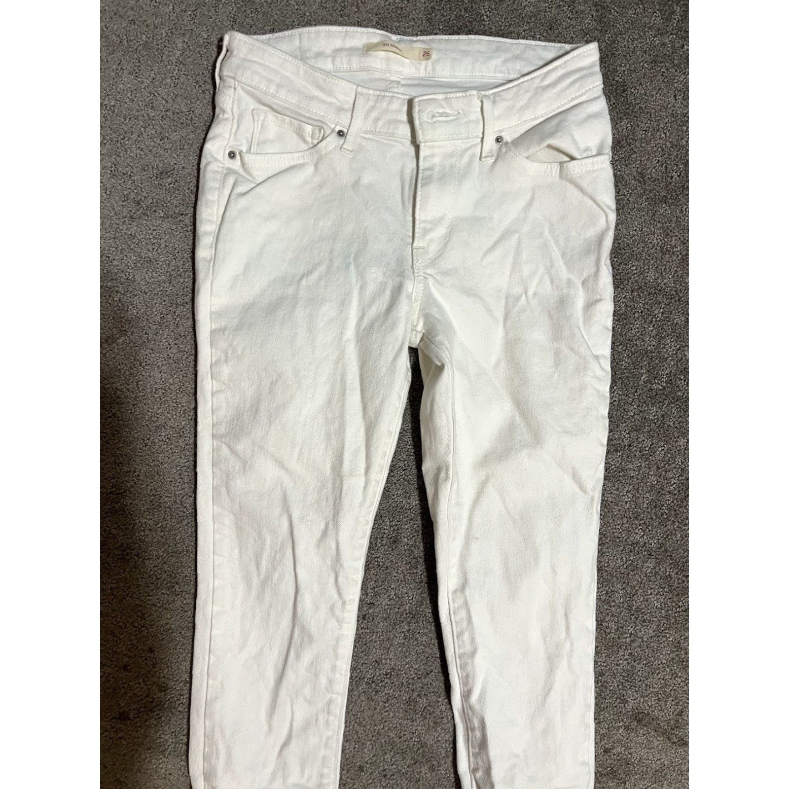 Levi's Levi's 711 Skinny Womens Jeans White 26x30 Size 26" / US 2 / IT 38 - 5 Thumbnail