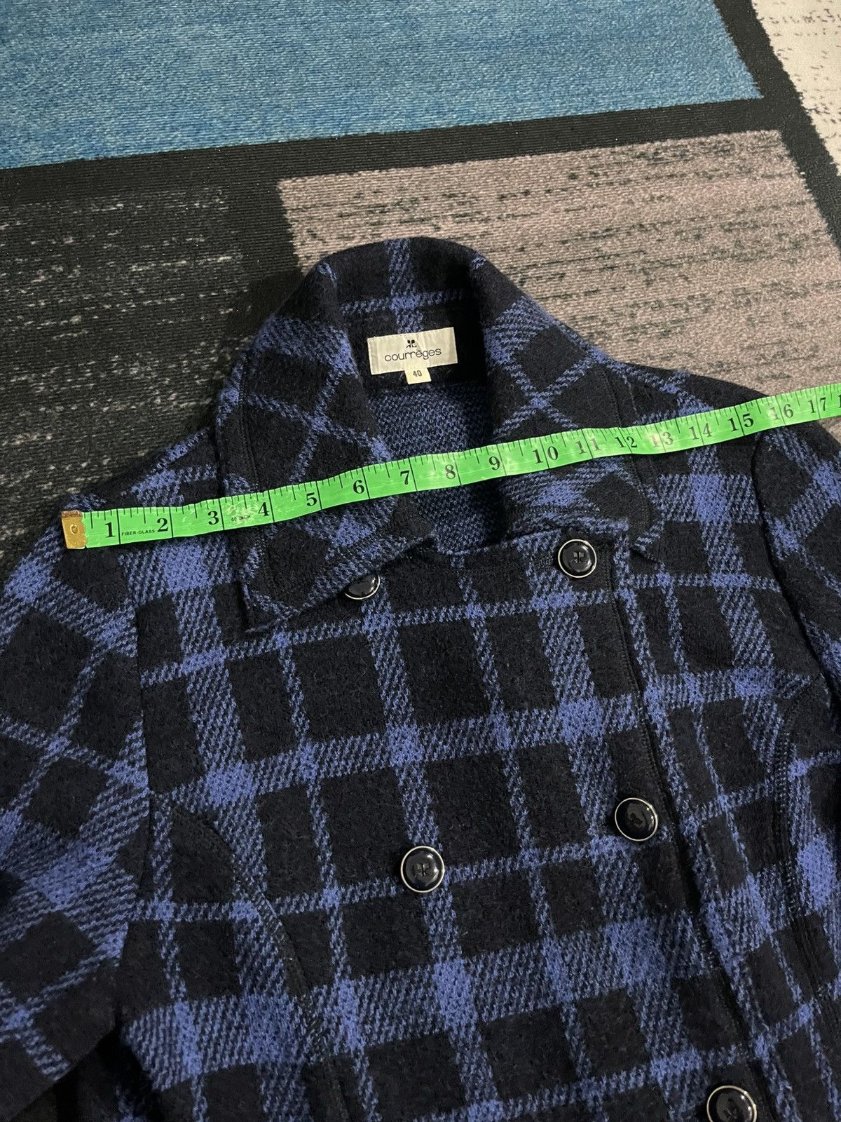 Courreges Vintage Courreges Plaid Wool Jacket Size S / US 4 / IT 40 - 15 Thumbnail