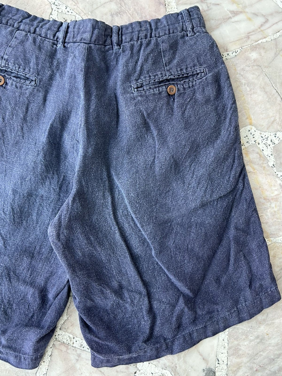 C.P. Company C.P. Company Vintage Linen Blue Shorts Size US 32 / EU 48 - 8 Thumbnail