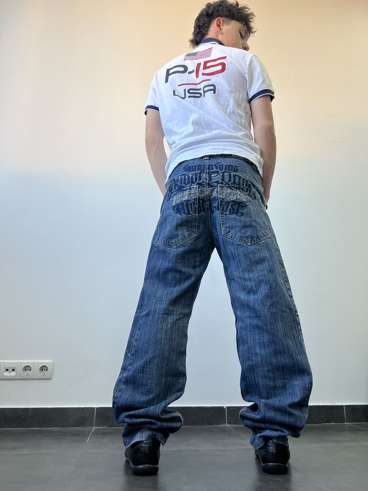 Tribal Streetwear Vintage TrIbal Embroidered Logo Denim Jeans Y2k Streetwear Size US 30 / EU 46 - 1 Thumbnail