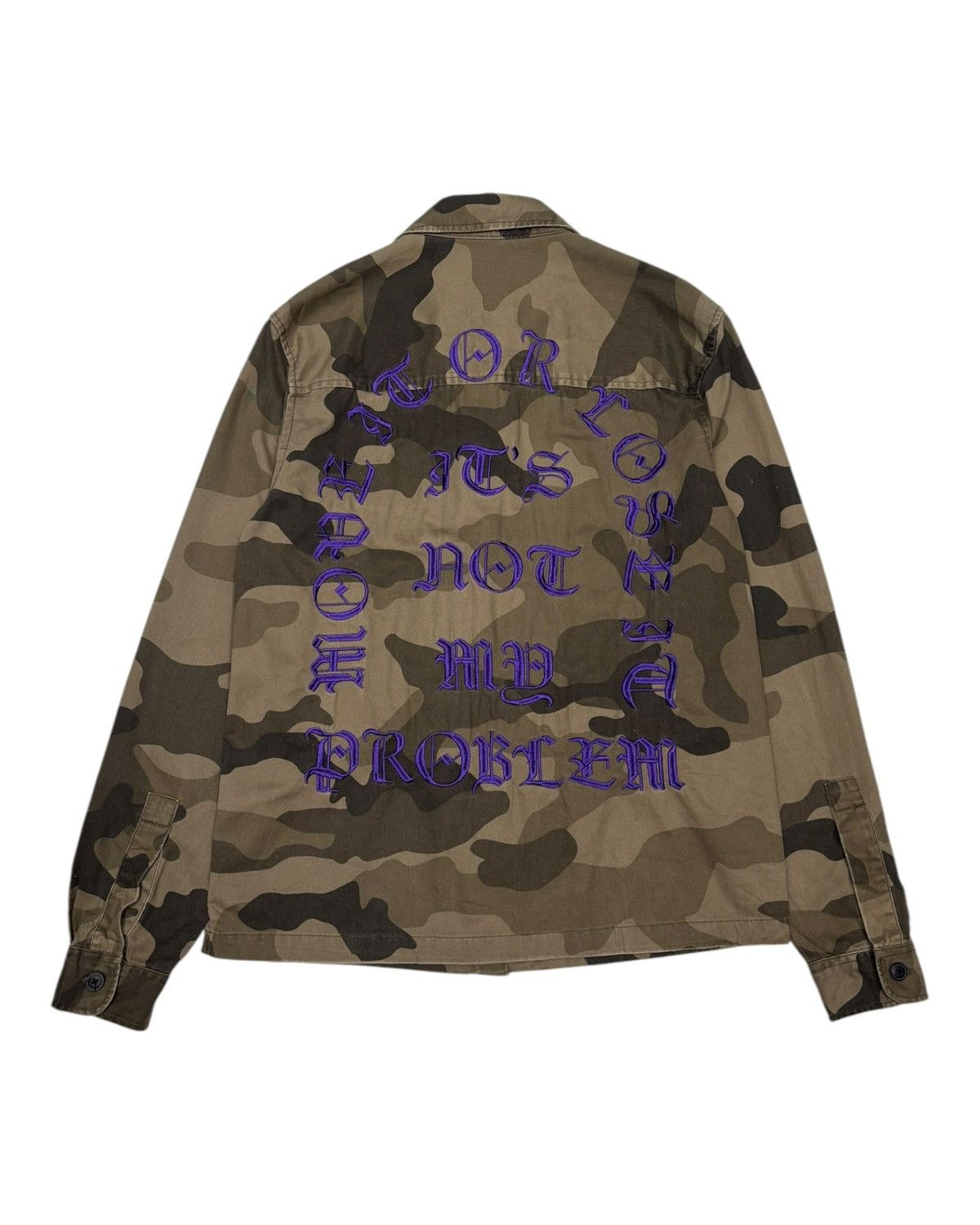 Divided × H&M VINTAGE CAMO PATTERN GOTHIC TEXT UTILITY JACKET CHROME STYLE Size US S / EU 44-46 / 1 - 1 Thumbnail