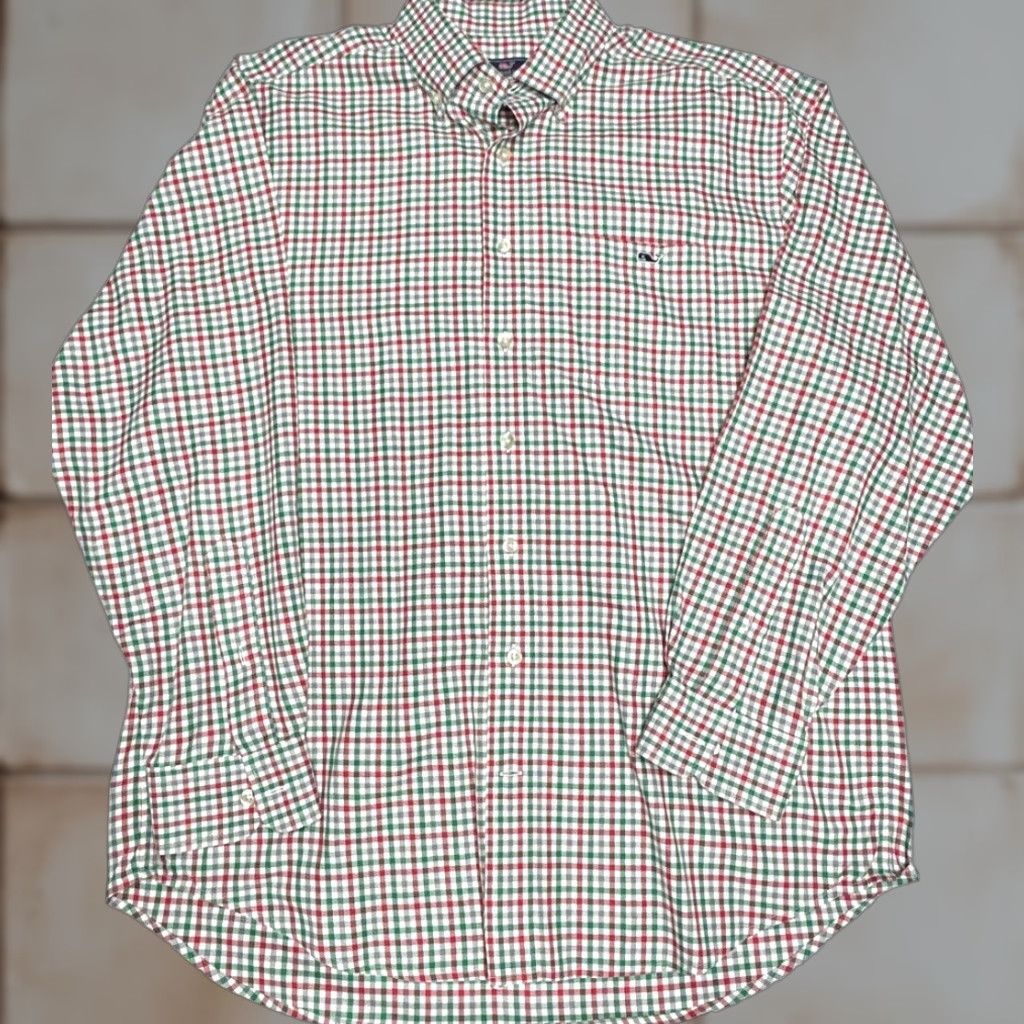Vineyard Vines Vineyard Vines Mens L Tucker Button-Down Shirt Plaid L/S Classic Fit Button Up Collar-Down Size US L / EU 52-54 / 3 - 1 Thumbnail
