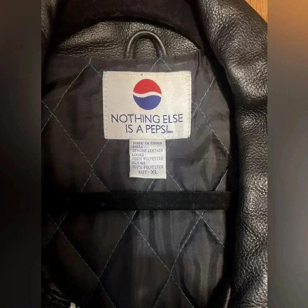 Pepsi Nothing Else is Pepsi black oversized leather jacket Size US XL / EU 56 / 4 - 4 Thumbnail