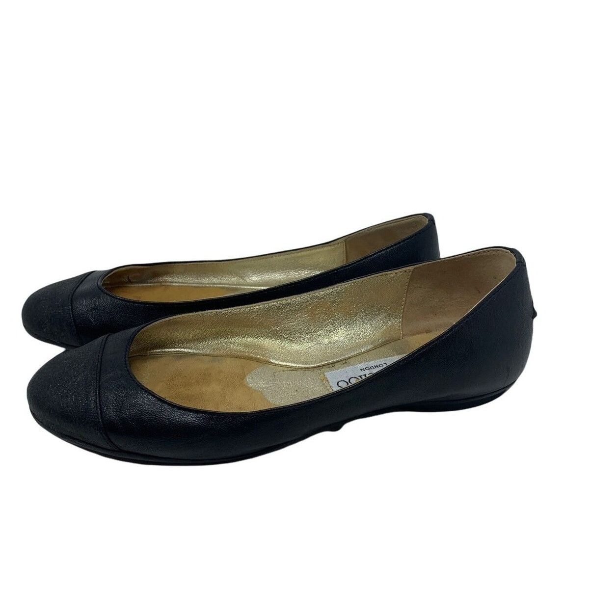Jimmy Choo Jimmy Choo black ballerina flat leather shoes size 36 - US 6 Size US 6 / IT 36 - 7 Thumbnail