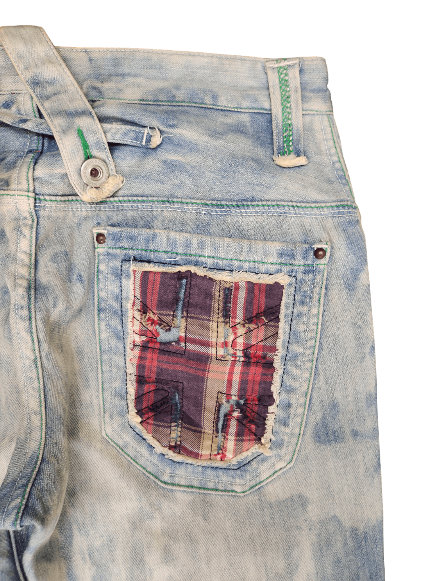 Kapital Loose Jeans Kissmark Distress Faded Patchwork Jeans Y2k Size US 32 / EU 48 - 12 Thumbnail