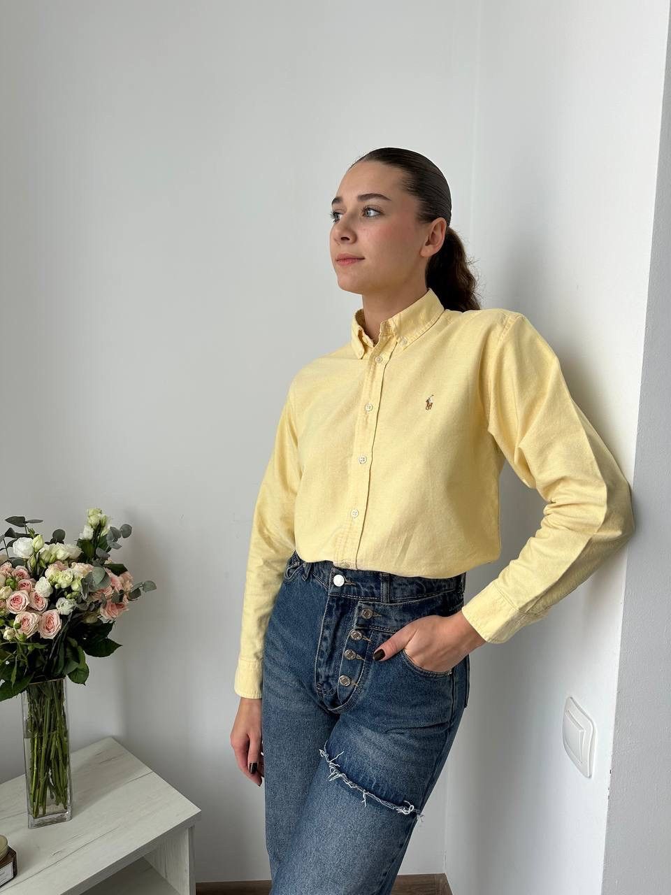 Polo Ralph Lauren × Vintage Vintage Polo Ralph Lauren Yellow Shirt Size M / US 6-8 / IT 42-44 - 1 Thumbnail