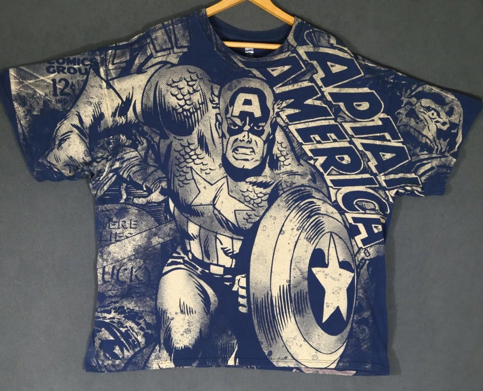 Other Marvel Comics Captain America AOP Graphic XXL Blue 2011 #2 Size US XXL / EU 58 / 5 - 1 Thumbnail