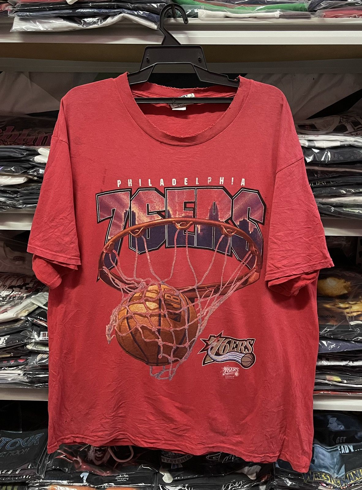Lee × Vintage Vintage Distressed Lee x Philadelphia 76ERS🔥🔥🔥 Size US XL / EU 56 / 4 - 1 Thumbnail