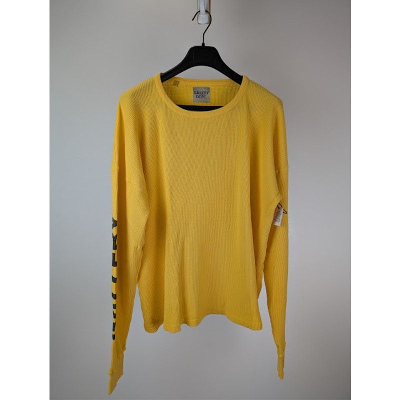 Gallery Dept. o1rshd1 Long Sleeved Waffle Knit T-Shirt in Yellow Size US XL / EU 56 / 4 - 2 Thumbnail