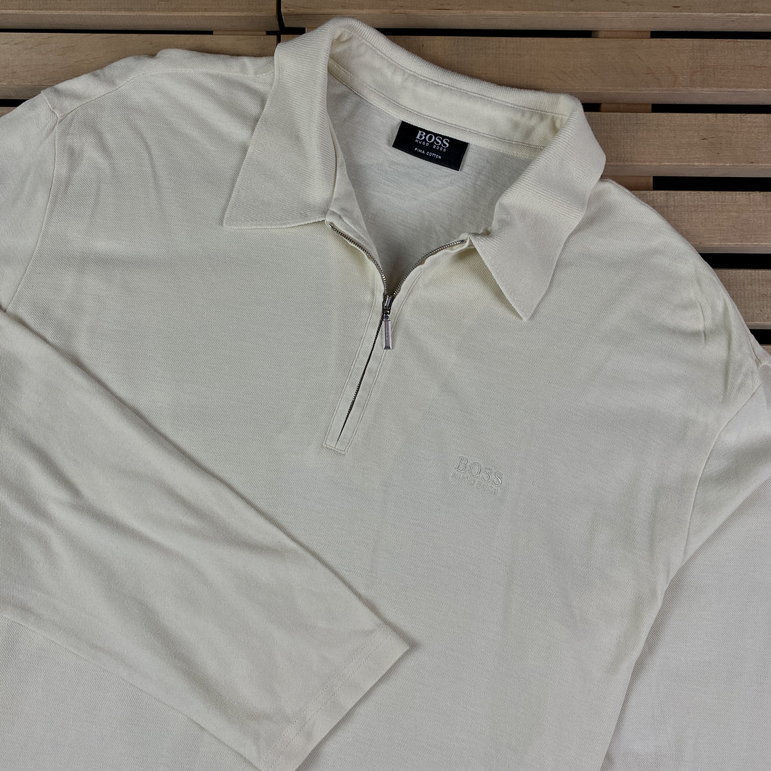 Hugo Boss Mens Vintage Sweatshirts Zip 1/4 Hugo Boss Size XL Cotton Size US XL / EU 56 / 4 - 2 Thumbnail