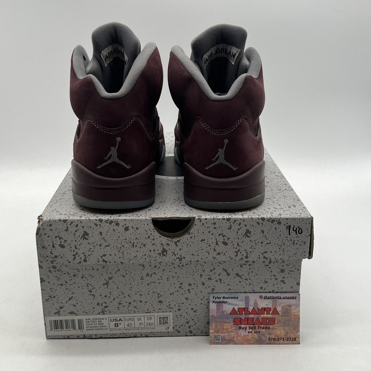 Jordan Brand Air Jordan 5 burgundy Size US 8.5 / EU 41-42 - 3 Thumbnail