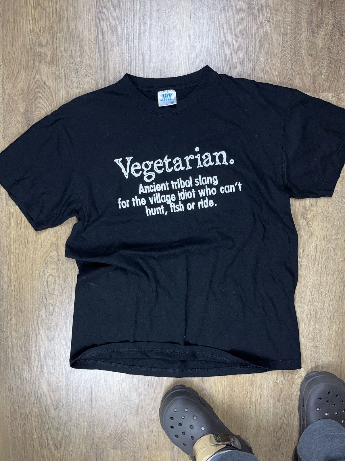 Vintage ➕y2k vegetarian funny graphic adult humor t-shirt streetwear Size US M / EU 48-50 / 2 - 1 Thumbnail