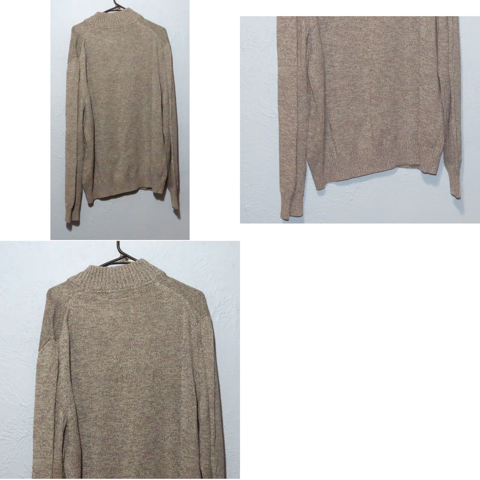 Vintage St. John's Bay Mens XL 1/4 Zip Pullover Sweater Thick Knit Gray Marl NWT Pullover Knit Mock Neck Zipper Button Pattern Solid Accessories Logo Size US XL / EU 56 / 4 - 8 Thumbnail