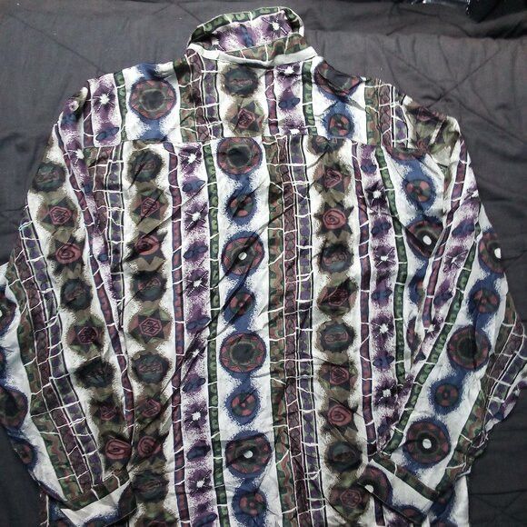 Vintage Vintage Stunt Collections Silk Abstract Geometric Shirt Size US L / EU 52-54 / 3 - 5 Thumbnail