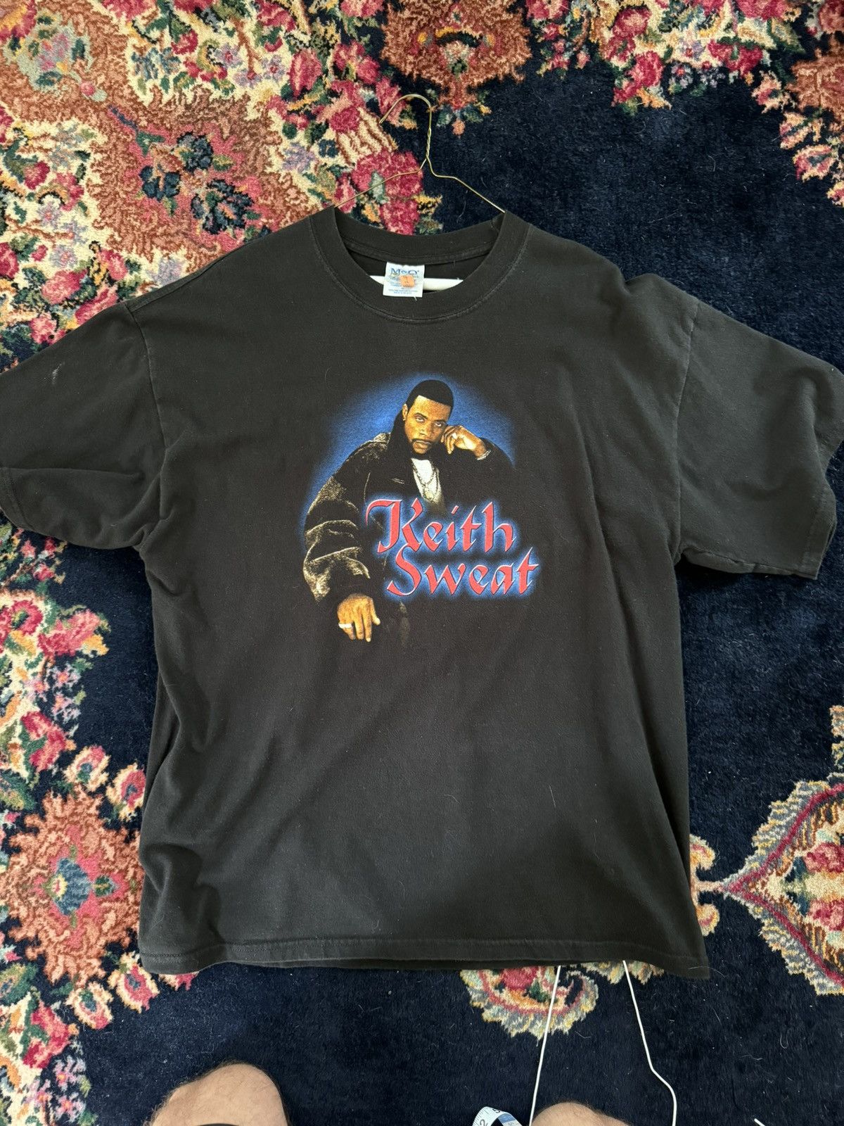 image of Vintage Keith Sweat Tee Shirt in Black, Men's (Size Large)