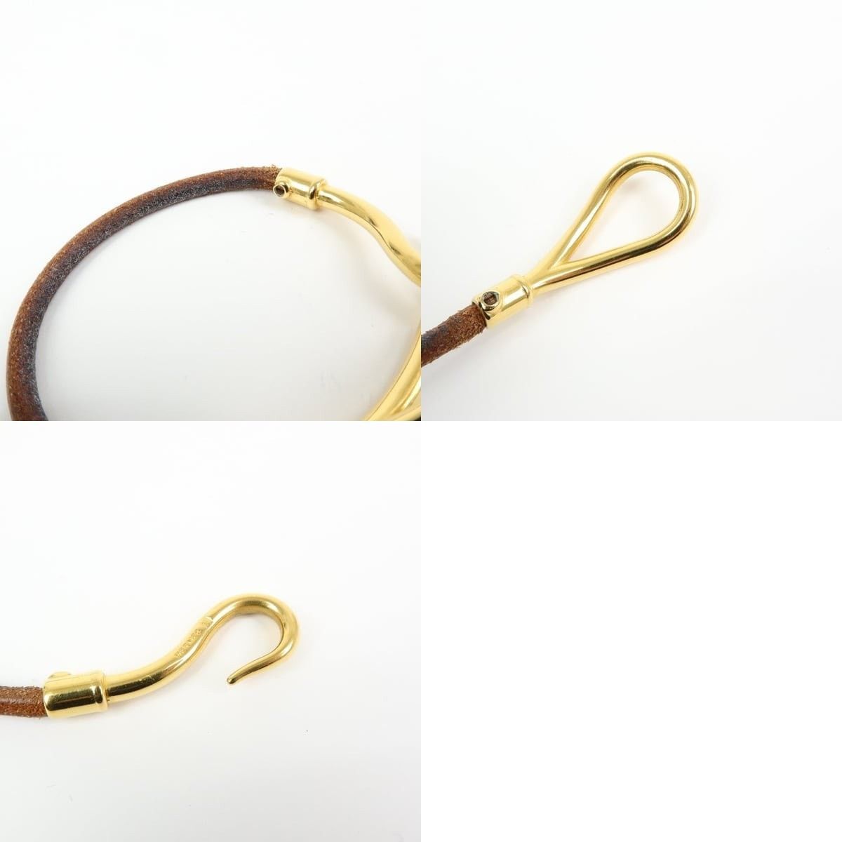 Hermes Hermes Jumbo Hook Leather Bracelet Brown Size ONE SIZE - 5 Thumbnail