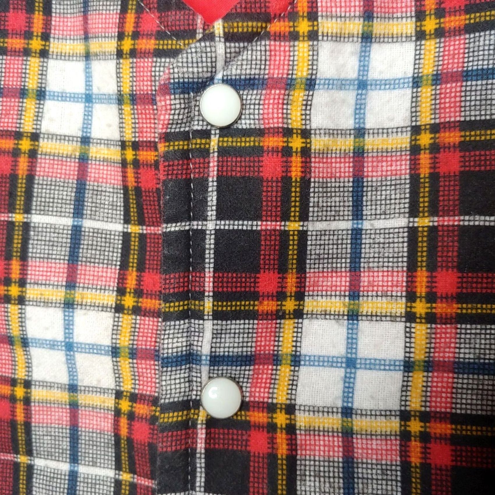Vintage VINTAGE Klondike Vest Men M Quilted Lined White Red Plaid Pearl Snaps Western/Hipster Vest Mens 20.5" Chest Regular 26" long USA Size US M / EU 48-50 / 2 - 6 Thumbnail