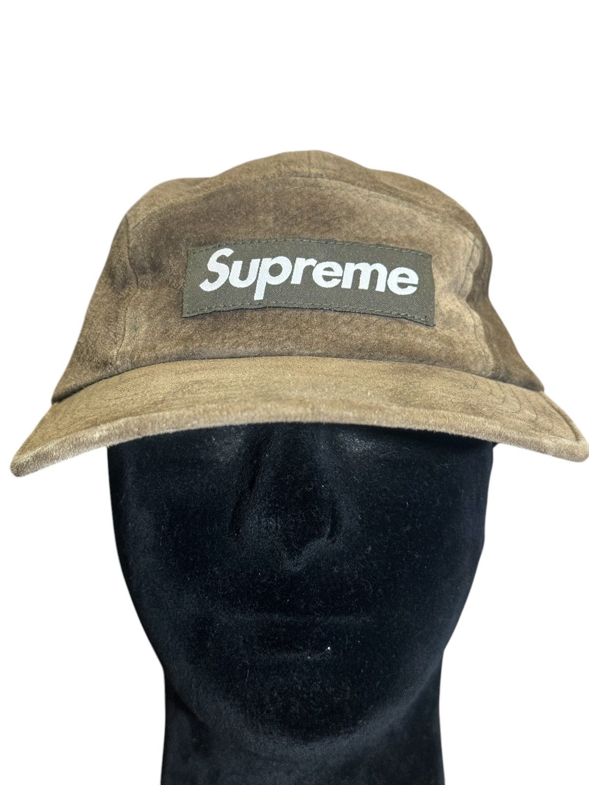 Supreme Supreme Suede Camp Cap Olive Green Size ONE SIZE - 2 Thumbnail