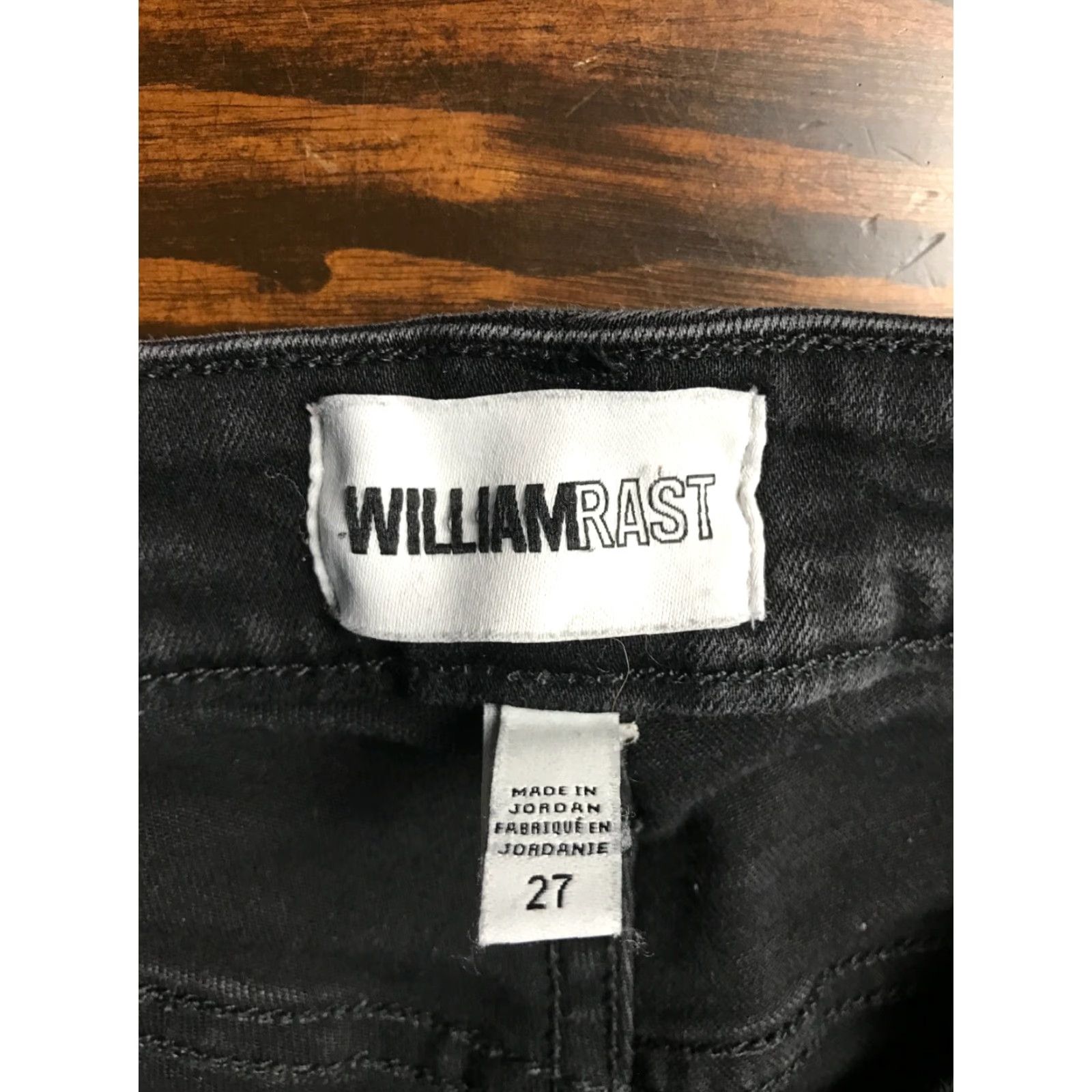 Vintage William Rast Jeans Women's Size 27 Black Denim High Rise Distressed Sculpted Size 27" / US 4 / IT 40 - 3 Thumbnail