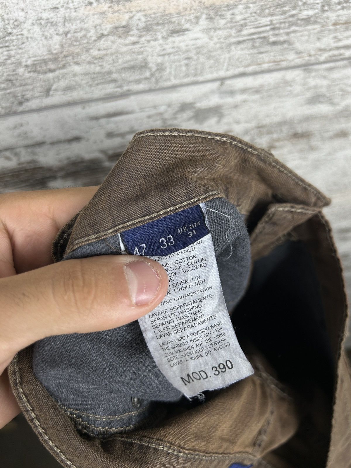 Trussardi × Vintage Mens Vintage Trussardi jeans trousers pants denim brown rare Size US 33 - 15 Thumbnail
