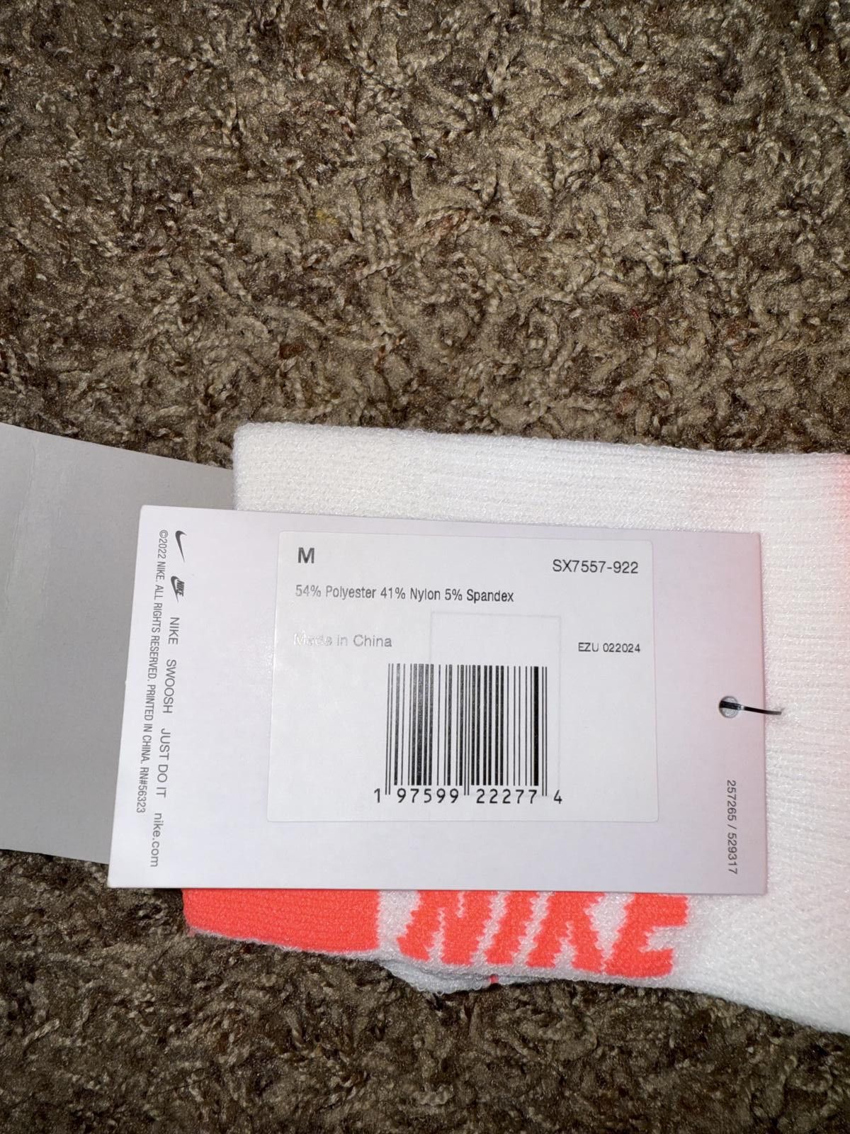 Nike Nike Multiplier Dri-Fit Tennis Running Crew Socks (2 Pairs) Sample Size ONE SIZE - 11 Thumbnail