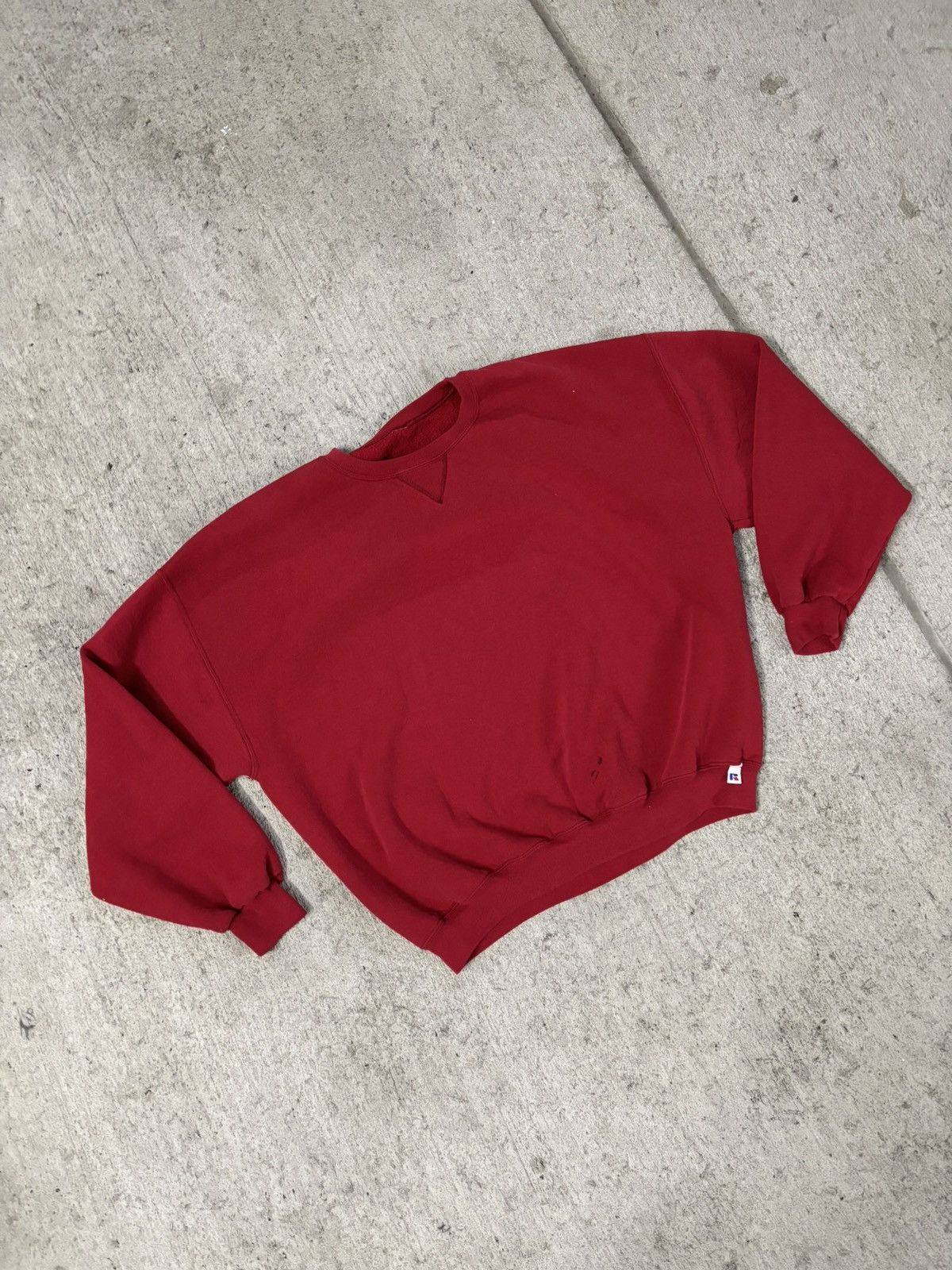 Russell Athletic × Vintage Red Blank Russell athletic crewneck sweatshirt Size US XL / EU 56 / 4 - 1 Thumbnail