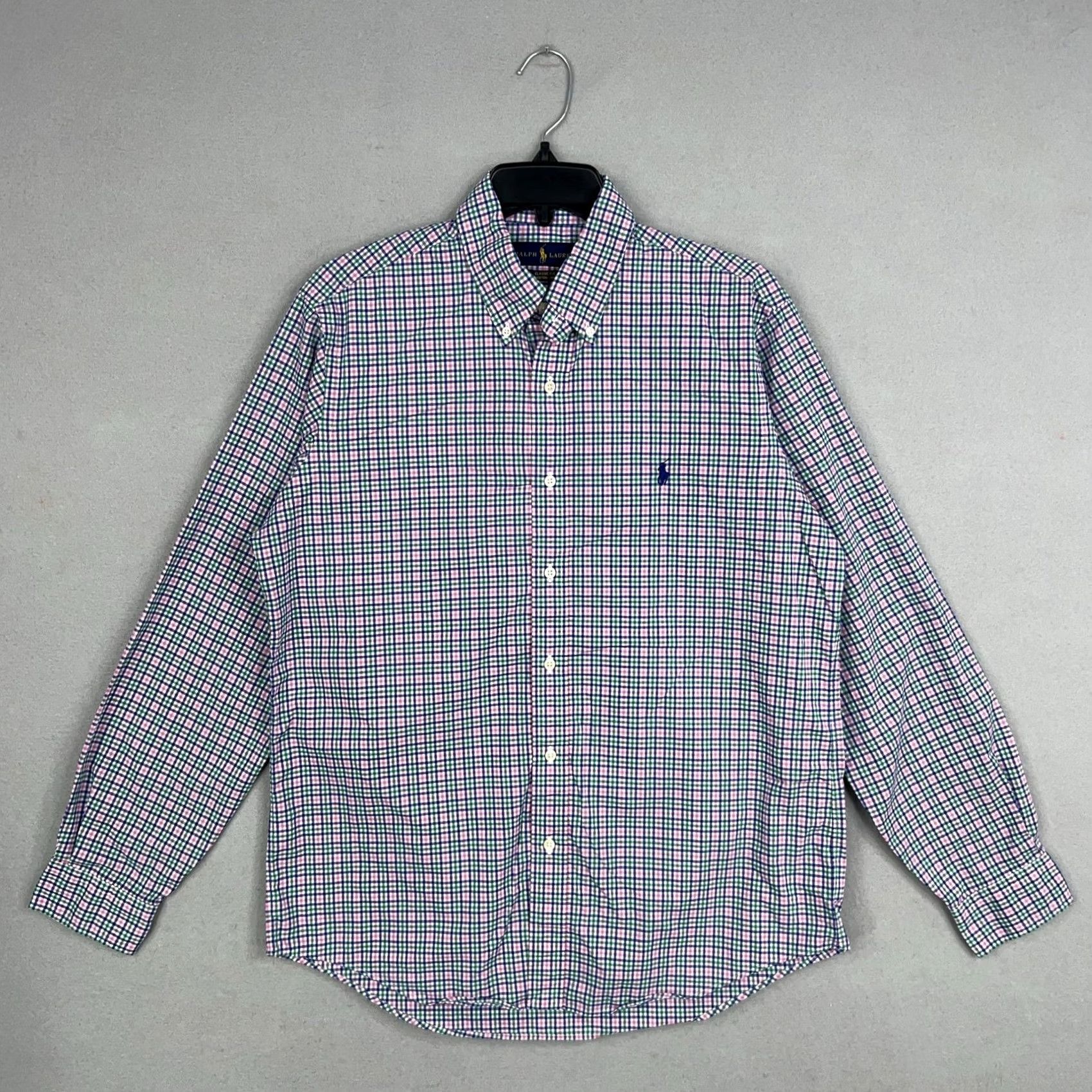 Ralph Lauren Ralph Lauren Shirt Mens Medium Pink Blue Green Plaid Classic Fit Stretch Preppy Size US M / EU 48-50 / 2 - 2 Thumbnail