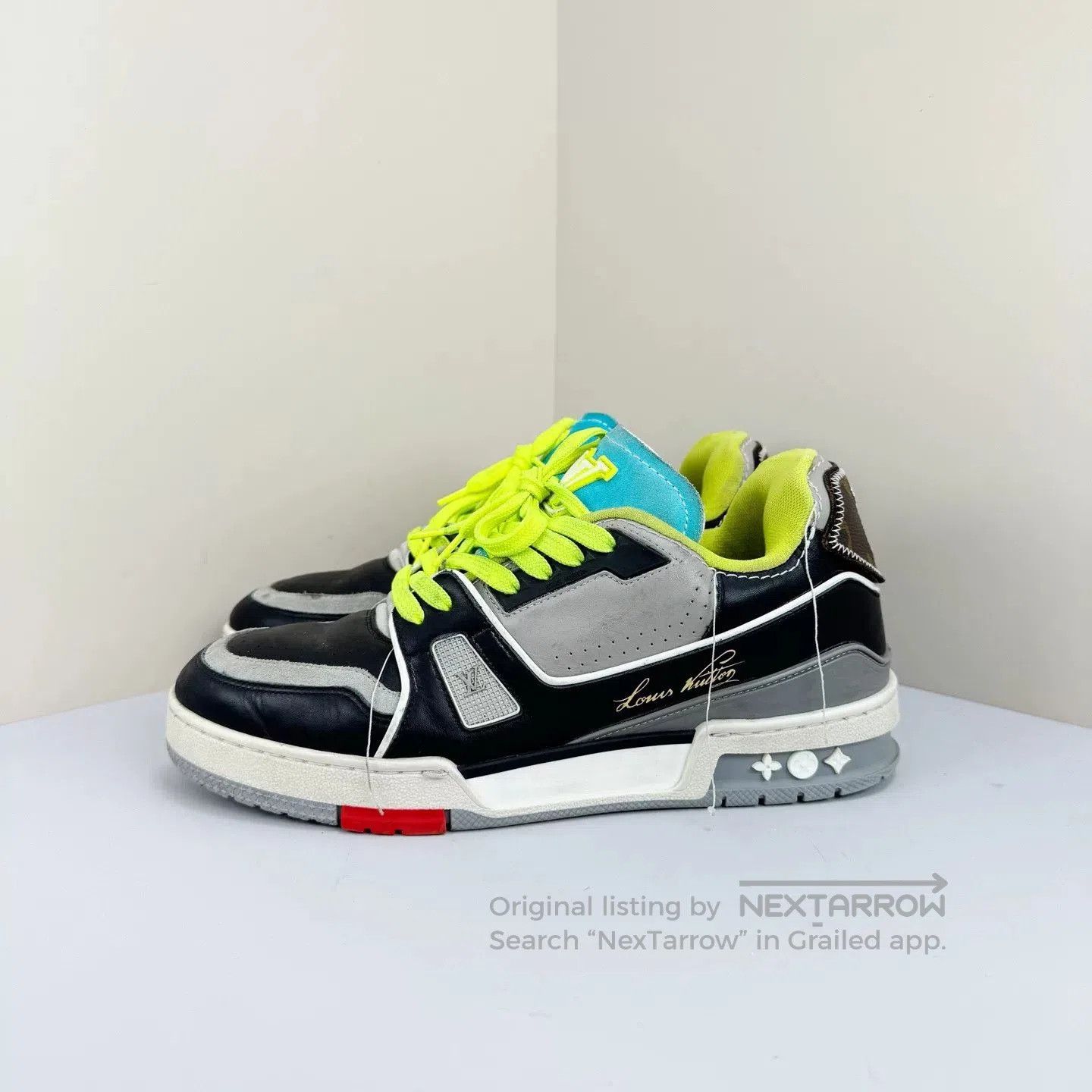Louis Vuitton louis vuitton black trainer sneakers size 6.5. Size US 6.5 / EU 39-40 - 1 Thumbnail