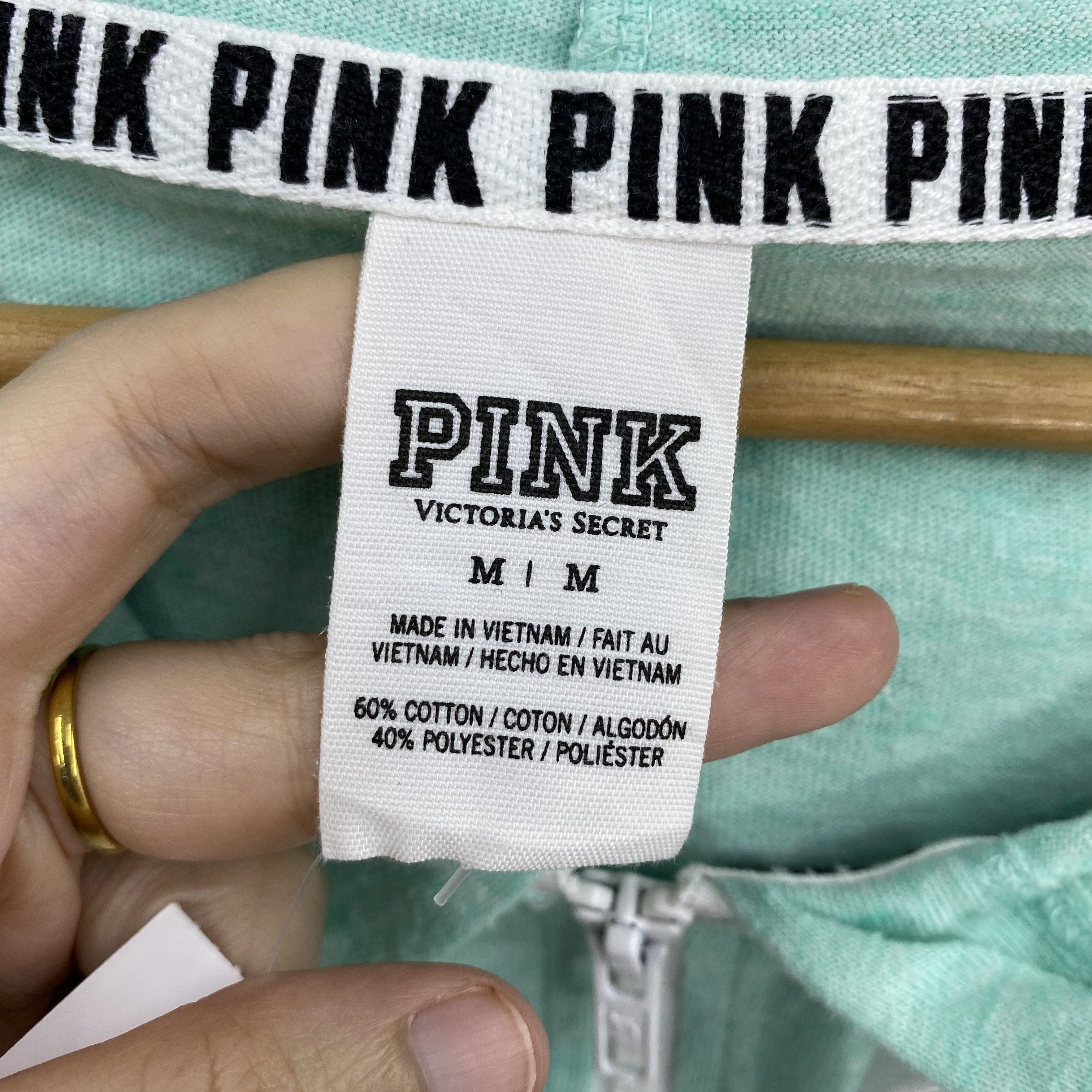 Vintage Vintage Victoria’s Secret Pink Full Zip Hoodie Sweatshirt Size M / US 6-8 / IT 42-44 - 11 Thumbnail