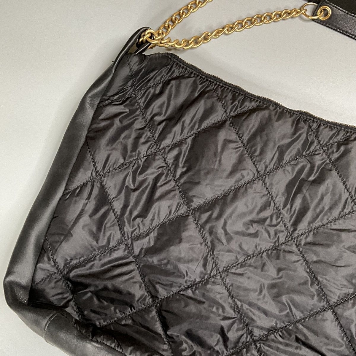 Comme des Garcons Junya Watanabe Quilted Nylon With Leather Trimmings Chainbag Size ONE SIZE - 7 Thumbnail