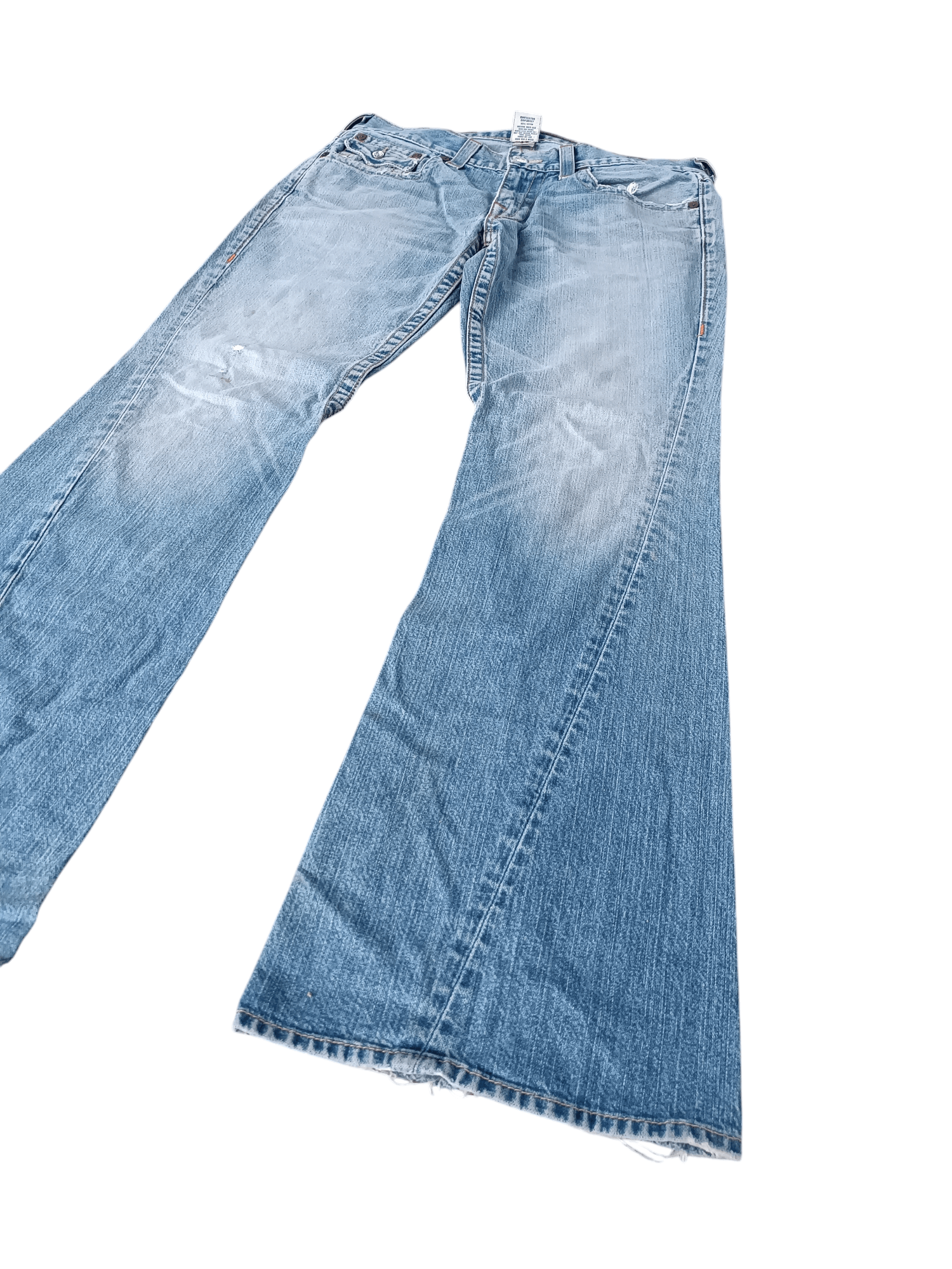True Religion × Vintage True Religion Joey Distressed Flared Jeans Size US 34 / EU 50 - 2 Thumbnail