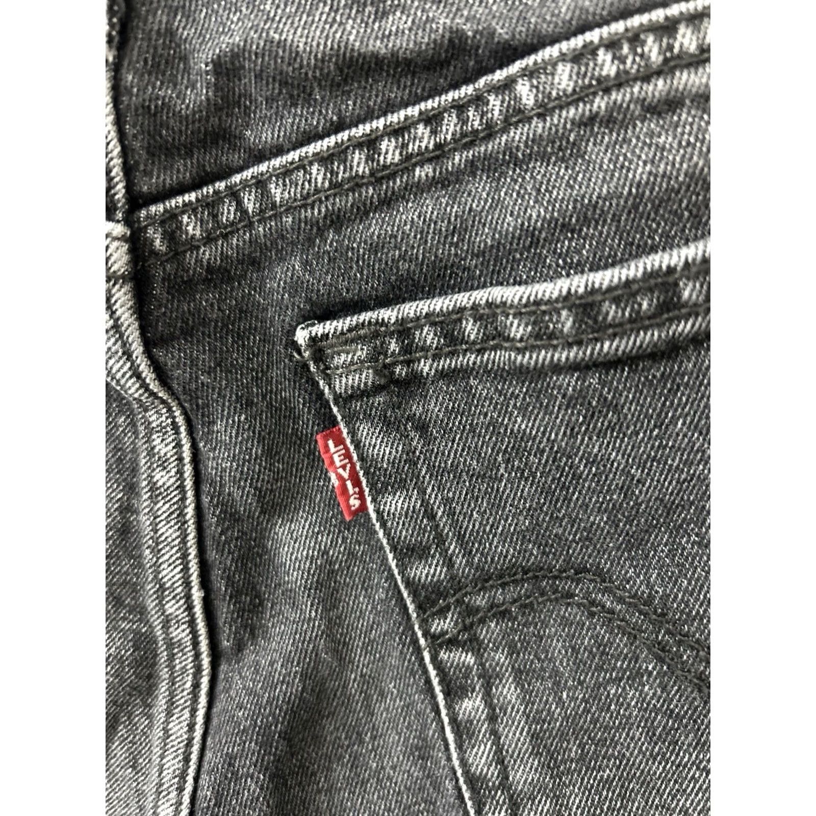 Levi's Levi's Wedgie Straight Jeans Women Charcoal Gray High Rise 28x27 Denim Stretch 5-Pocket Button Fly Vintage-esque Size 28" / US 6 / IT 42 - 5 Thumbnail