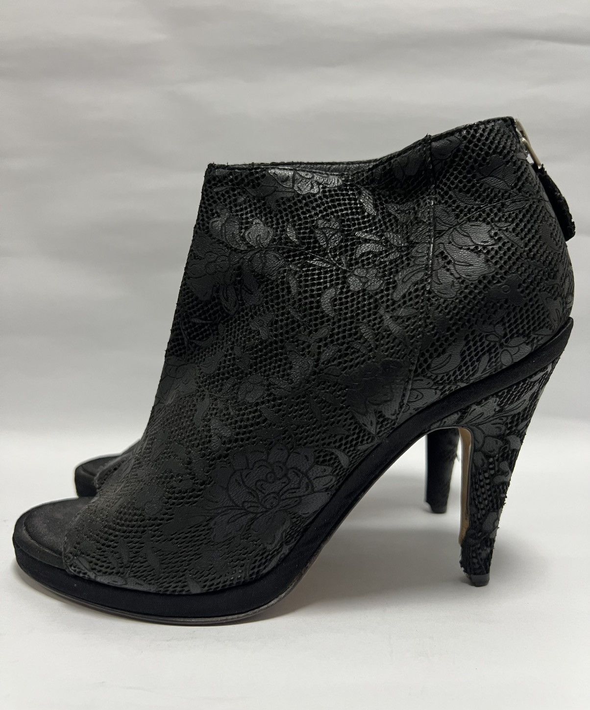 Chanel Chanel - Lace Coco Mark Open Toe Short Boots Size US 7.5 / IT 37.5 - 7 Thumbnail