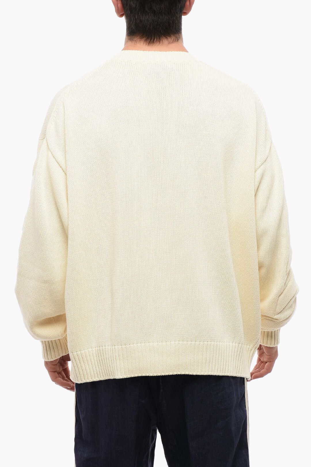 Off-White og1mm0526 Cotton Sweater in Beige Size US M / EU 48-50 / 2 - 2 Thumbnail
