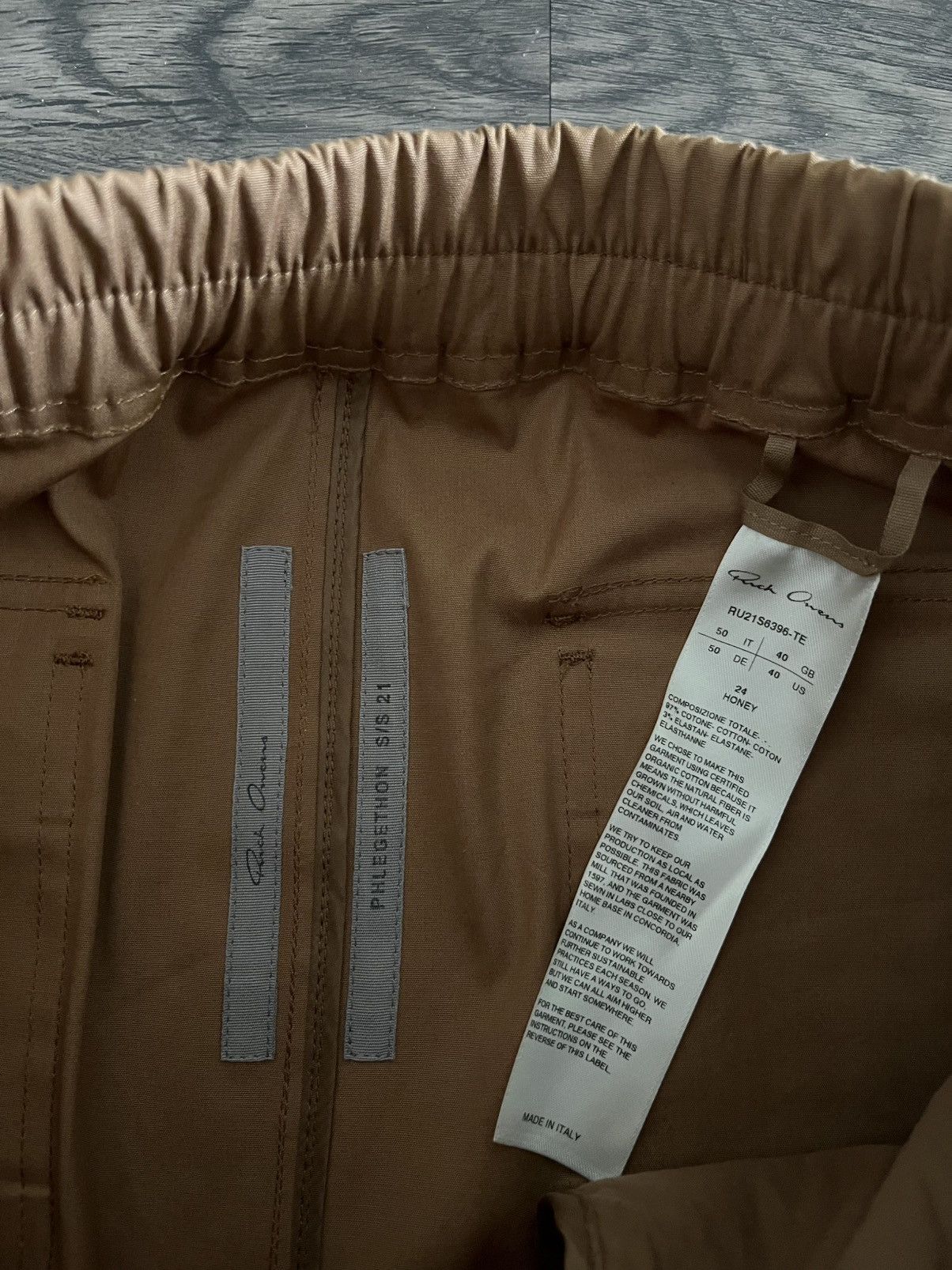 Rick Owen’s mastadon pants in rare wheat color way