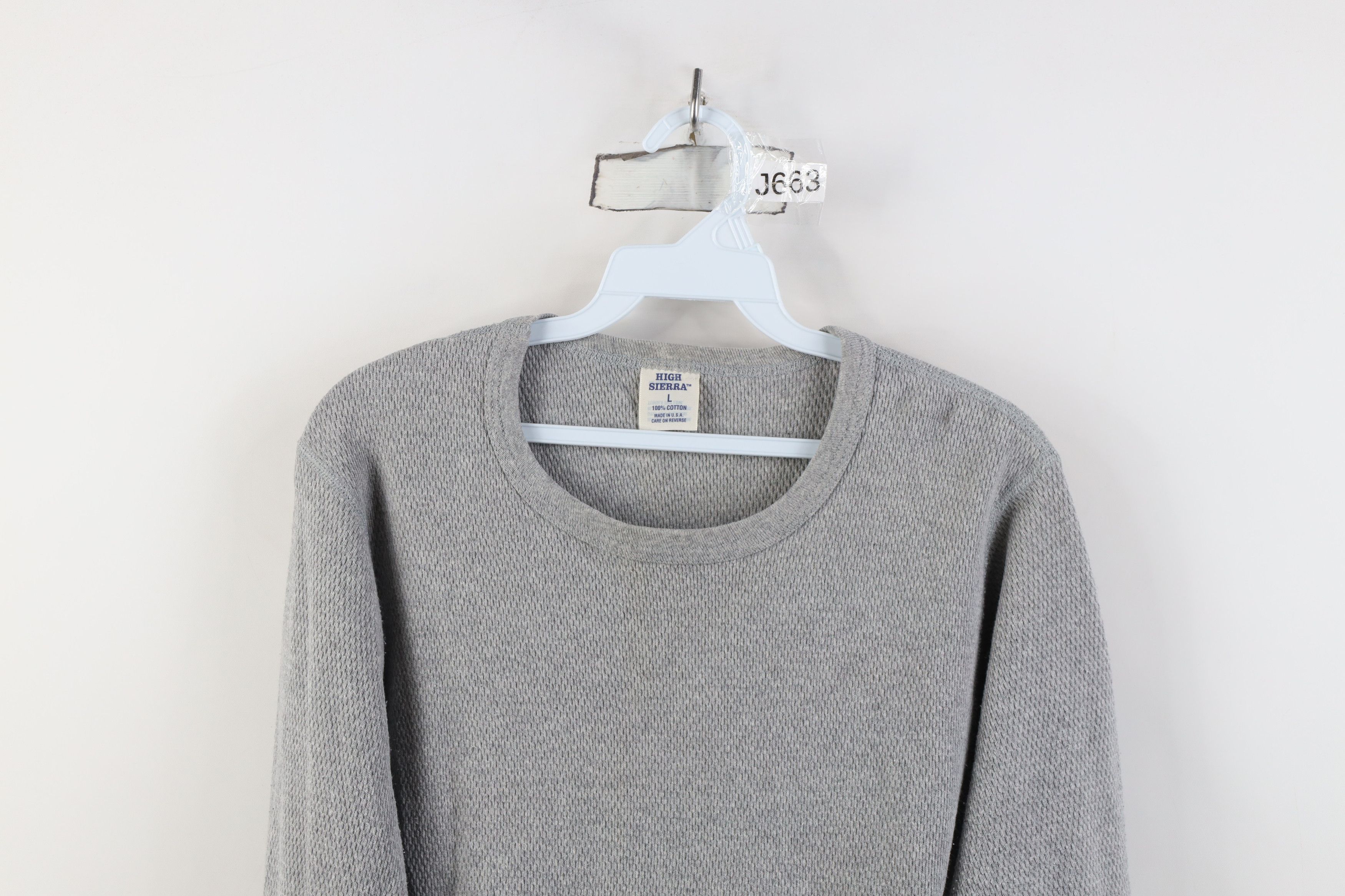 Vintage Vintage 90s Streetwear Waffle Knit Long Sleeve T-Shirt USA Size US L / EU 52-54 / 3 - 2 Thumbnail