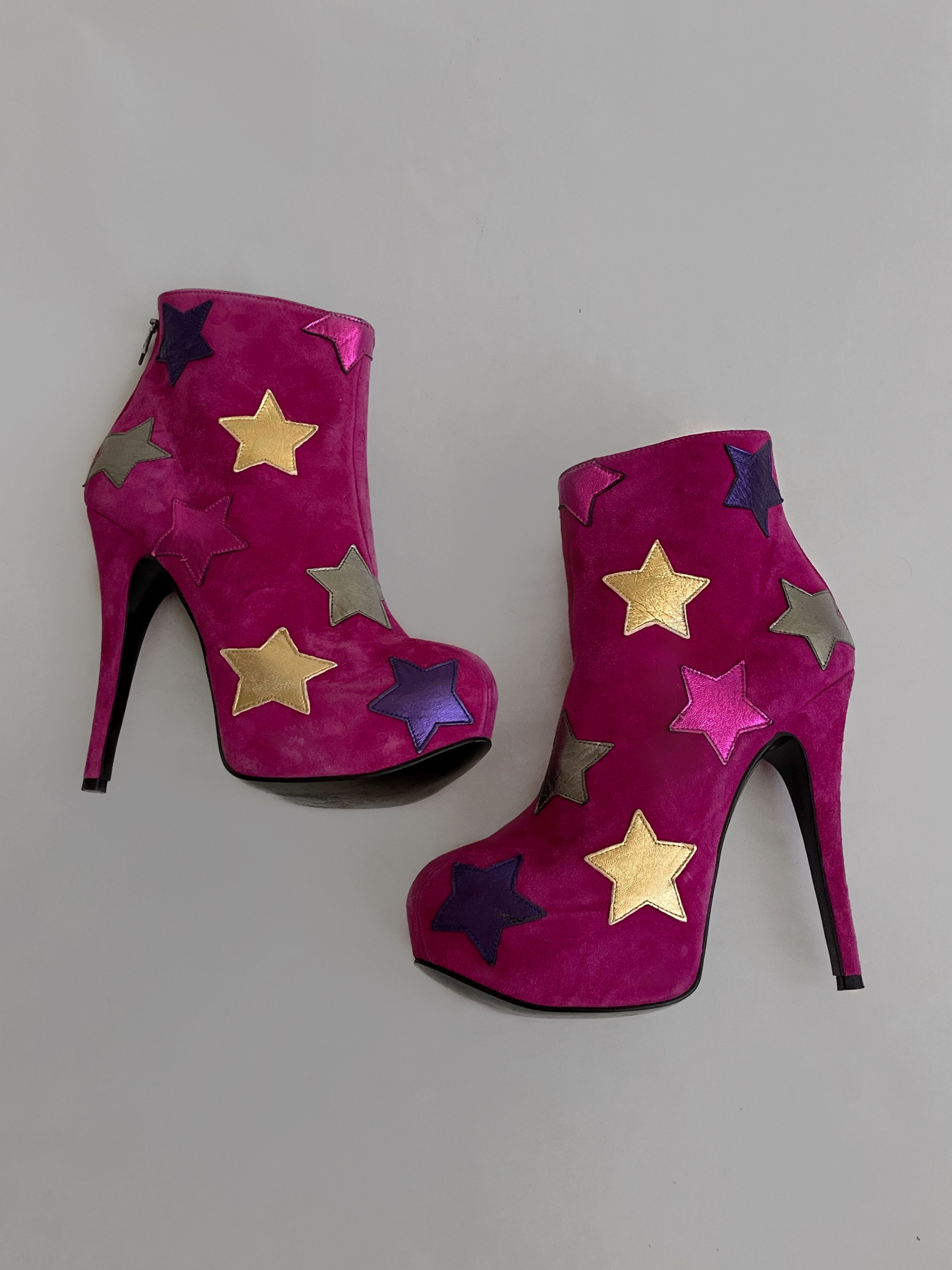 Other Polished Red by Dad pink heels suede leather heels stars Size US 8.5 / IT 38.5 - 1 Thumbnail
